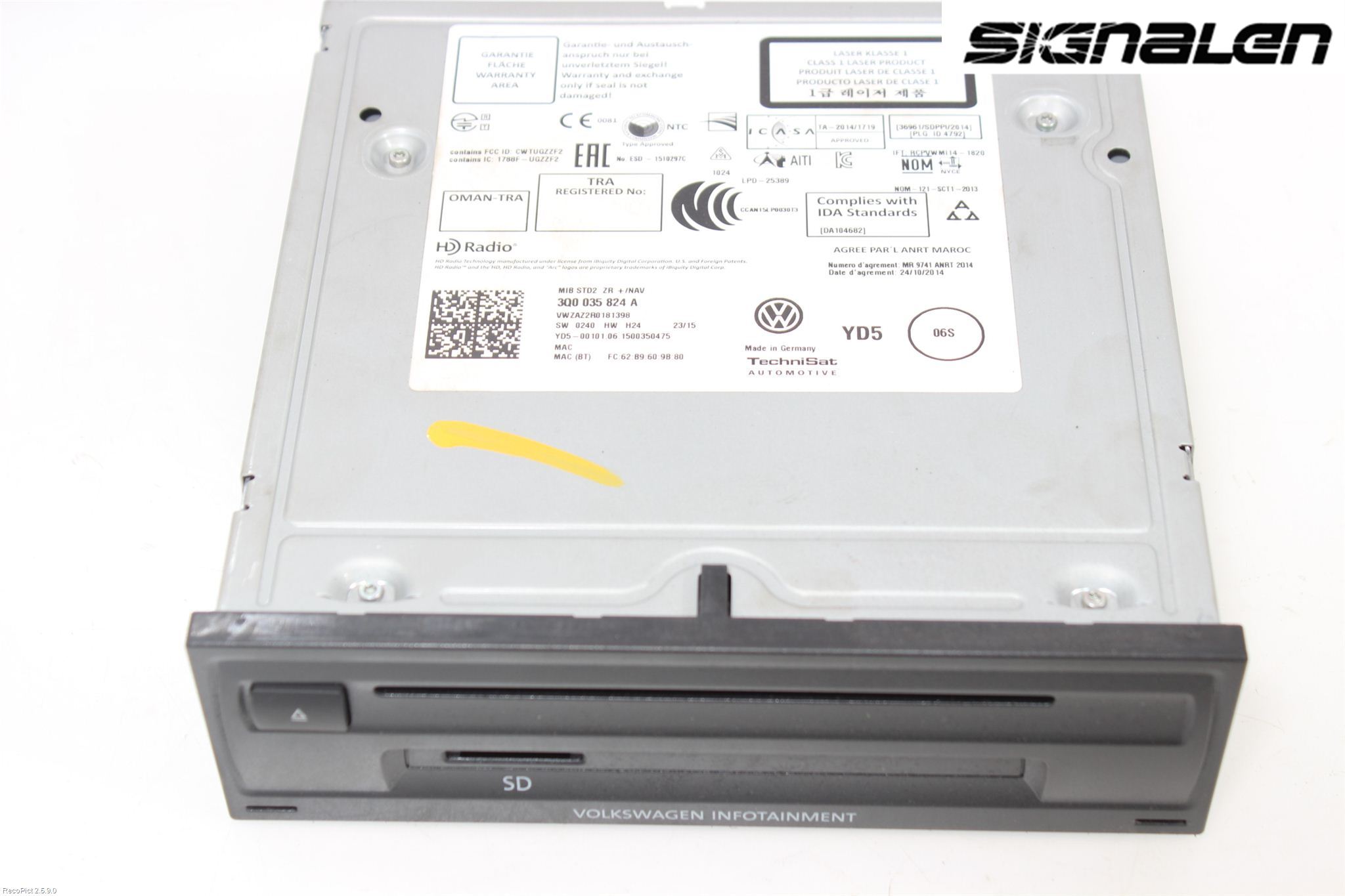 Volkswagen VW PASSAT 15-19 Radio