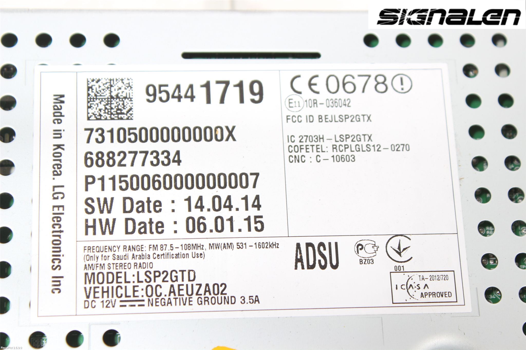 Opel CORSA E 15-19 Radio