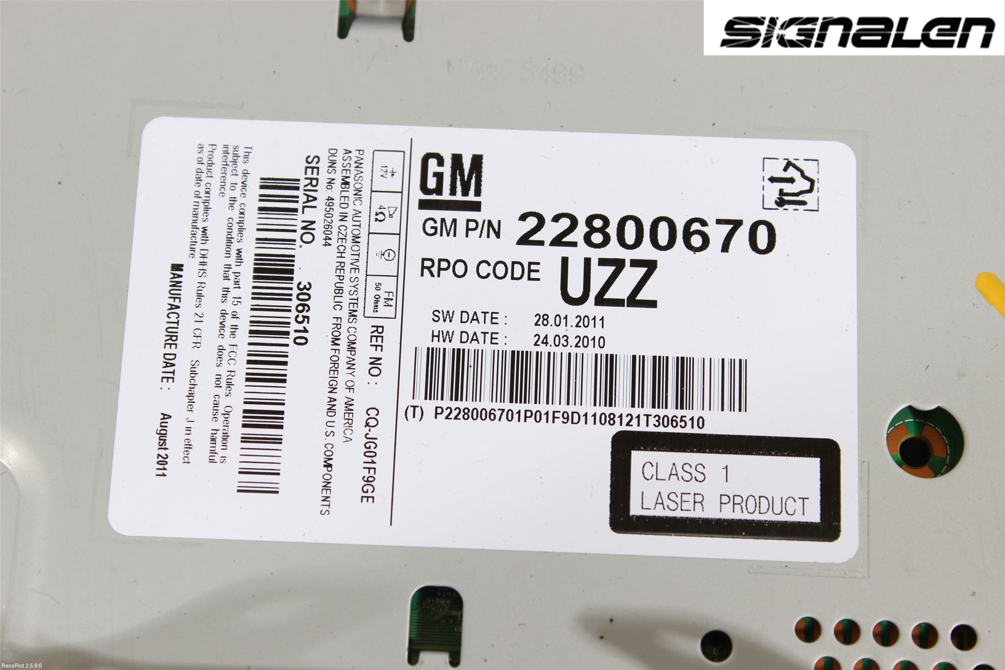 Opel ASTRA J 10-15 Radio