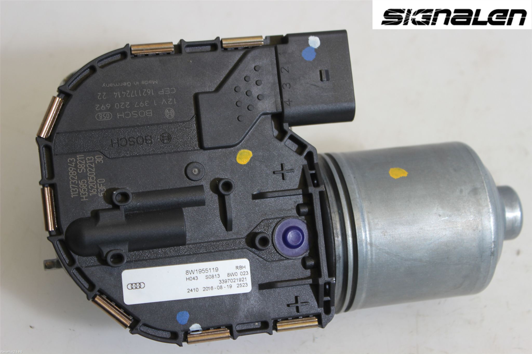 Audi A4/S4 B9 16-19 Torkarmotor Vindruta