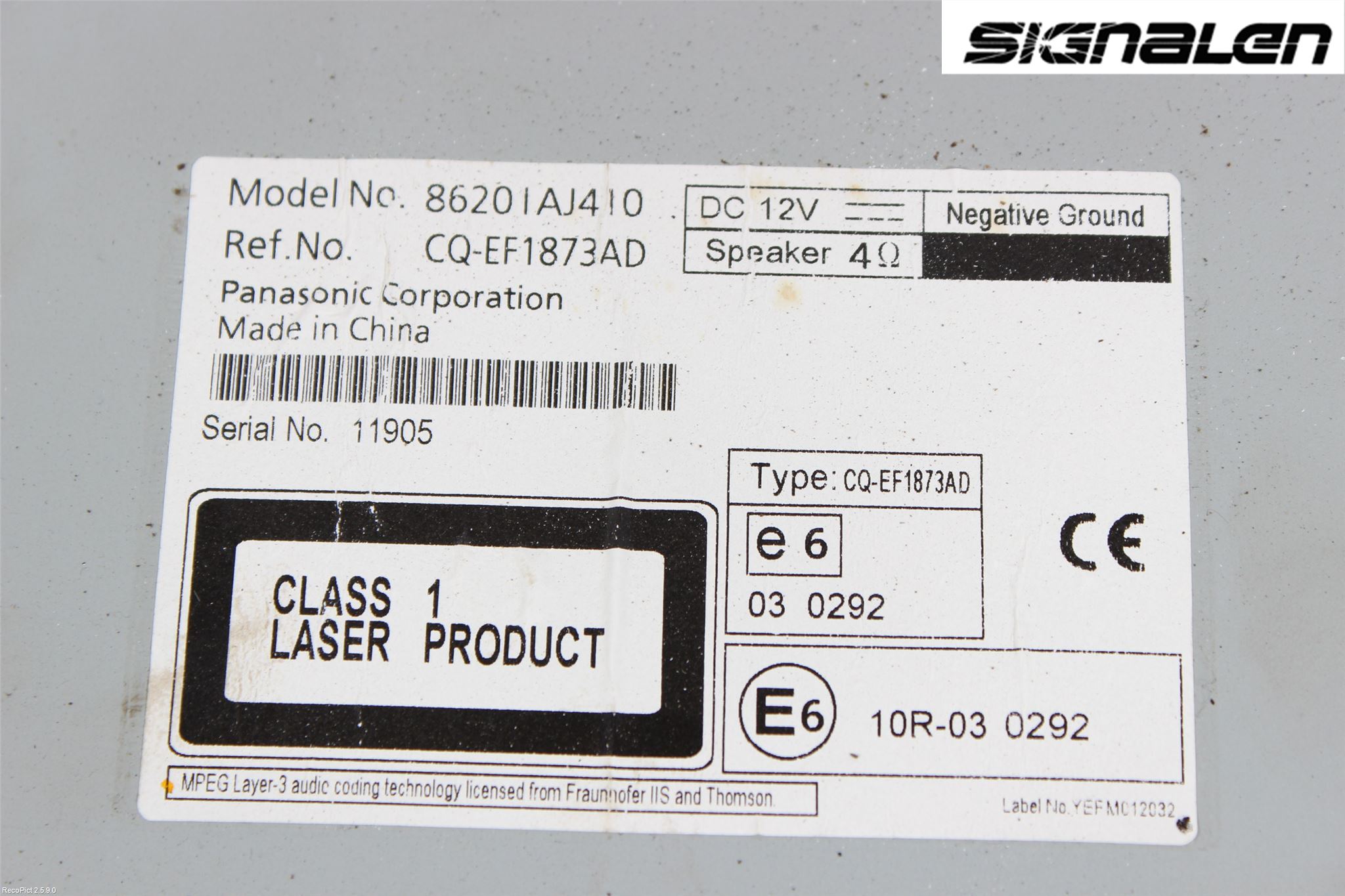 Subaru LEGACY 10-14 Radio