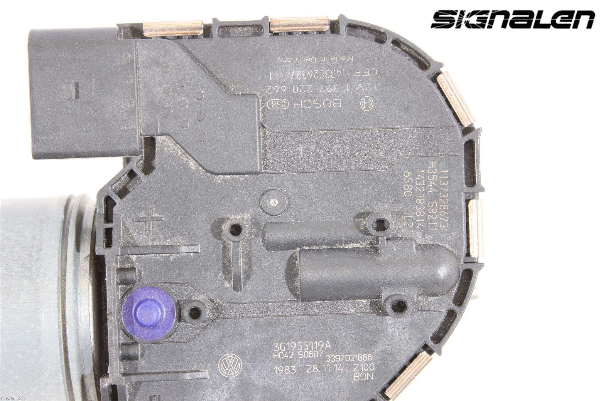 Volkswagen VW PASSAT 15-19 Torkarmotor Vindruta