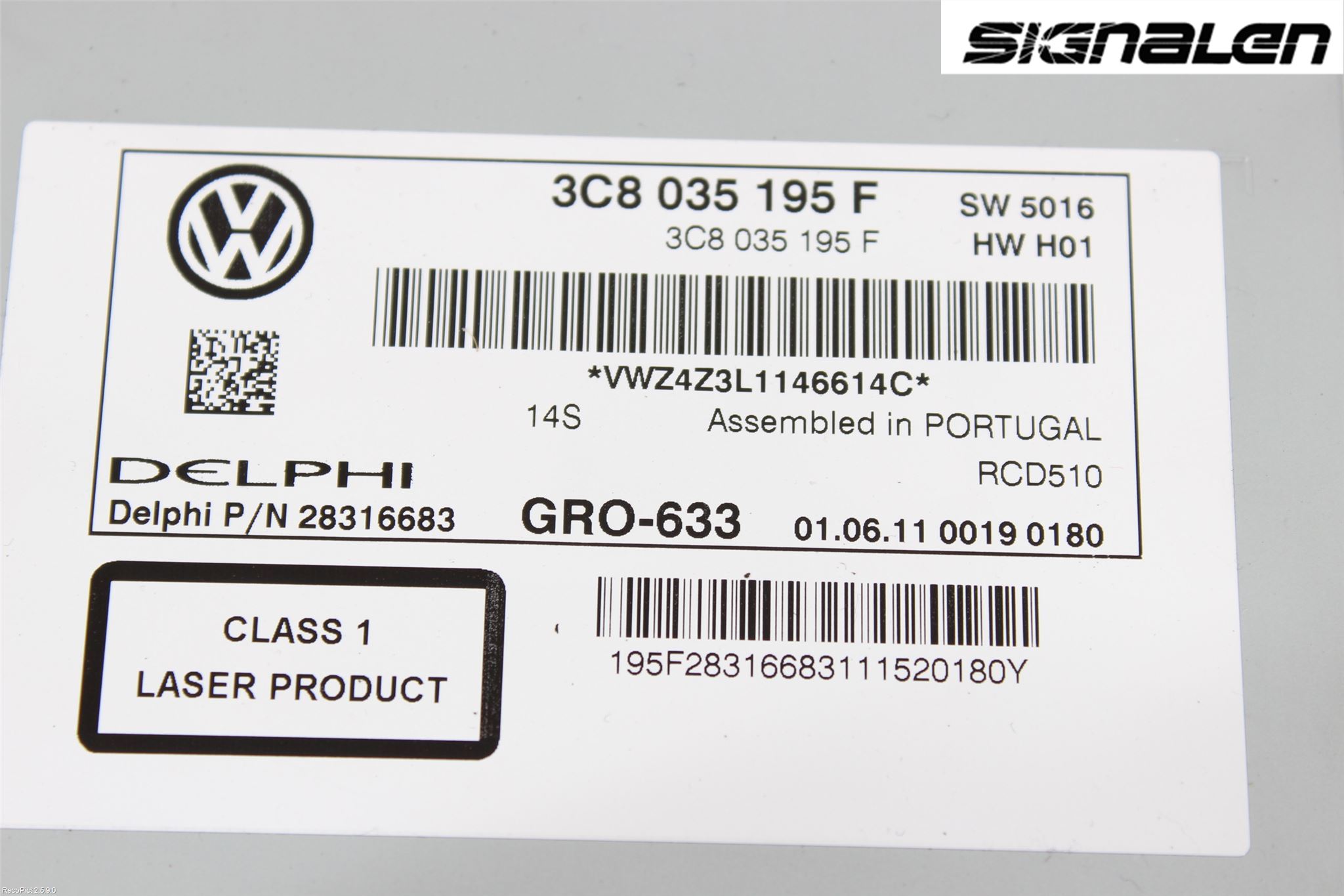 Volkswagen VW PASSAT 11-14 Cd Radio - Multimediapanel