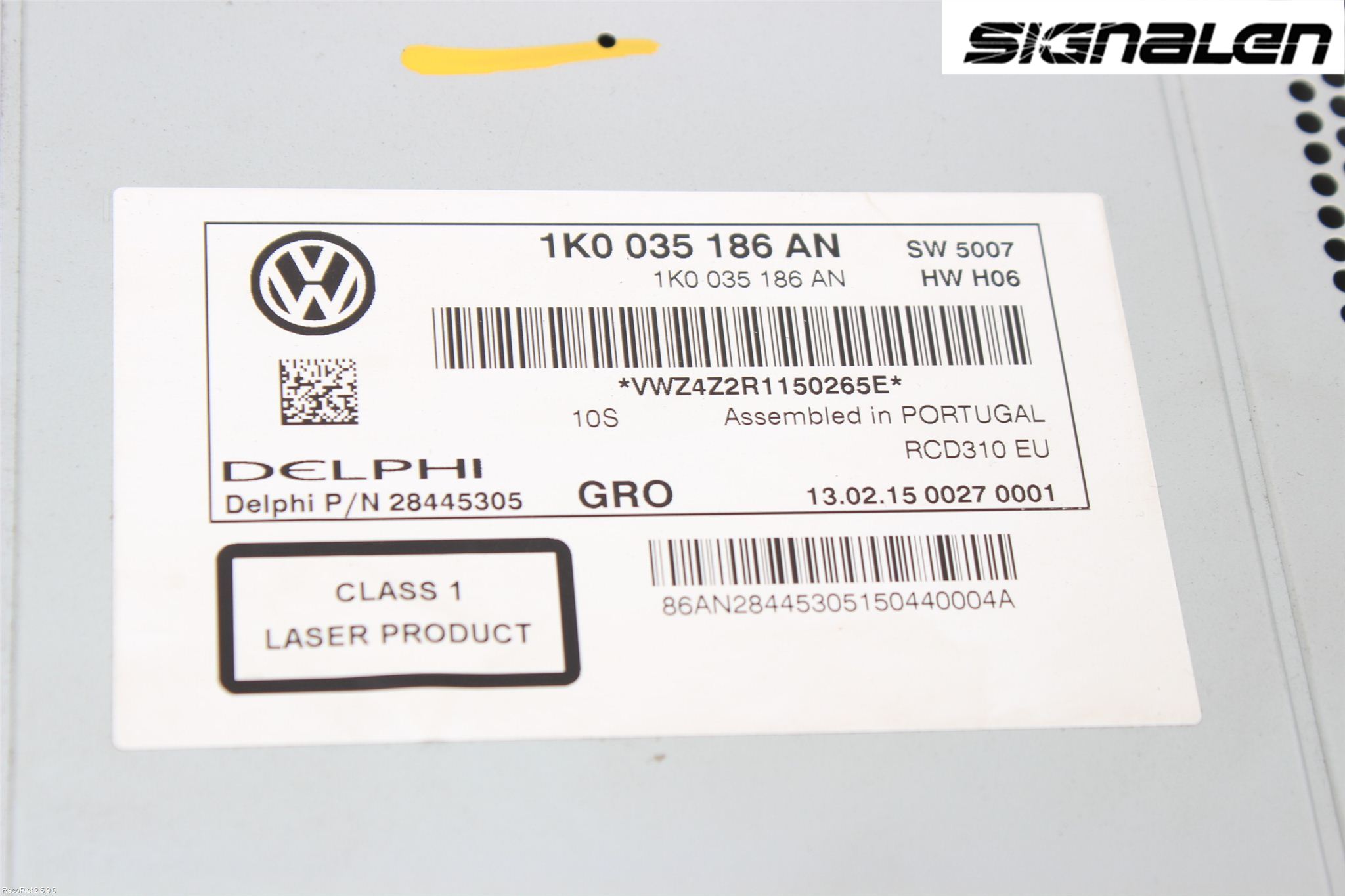 Volkswagen VW TOURAN 10-15 Radio
