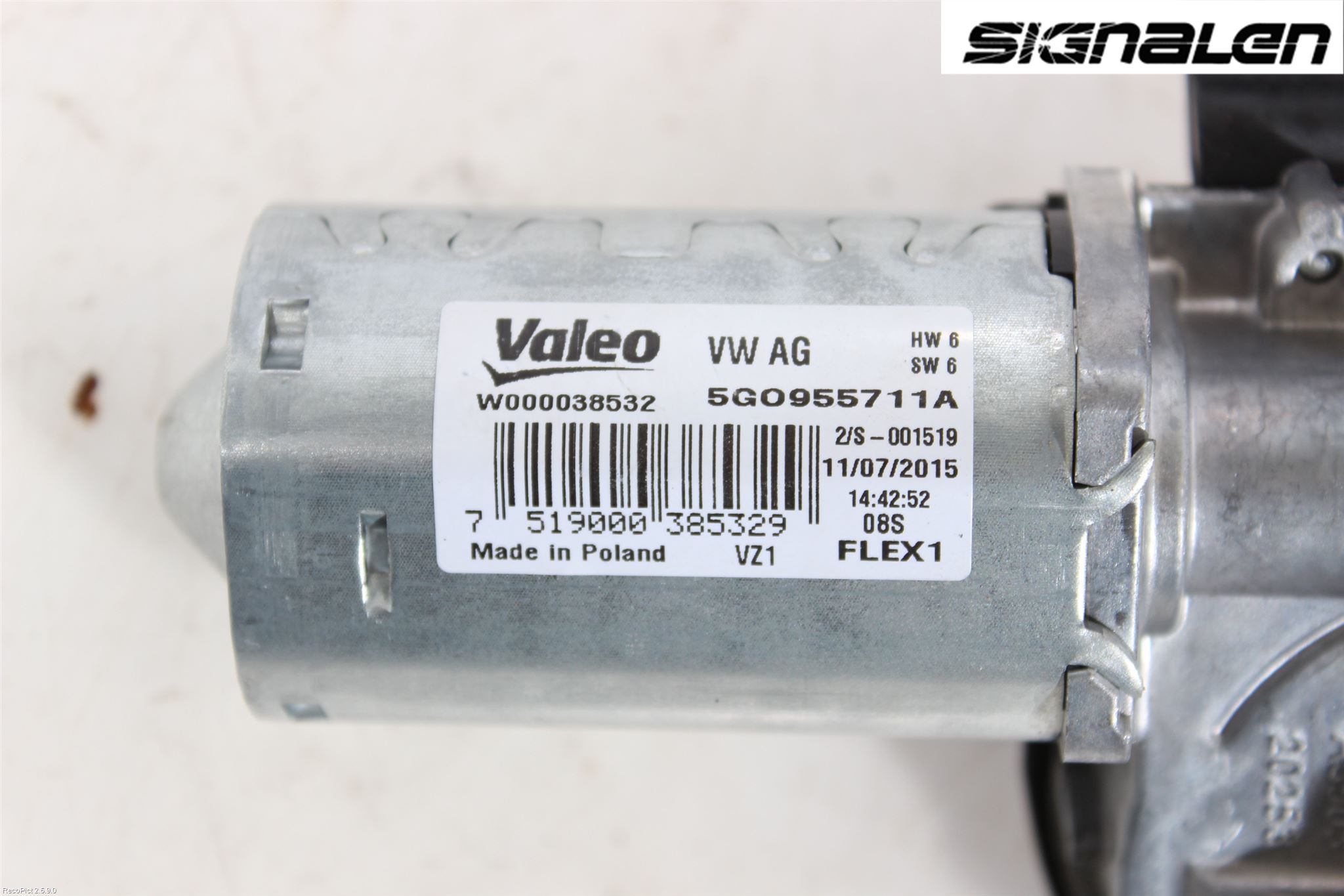 Volkswagen VW GOLF / E-GOLF VII 13-20 Torkarmotor Baklucka