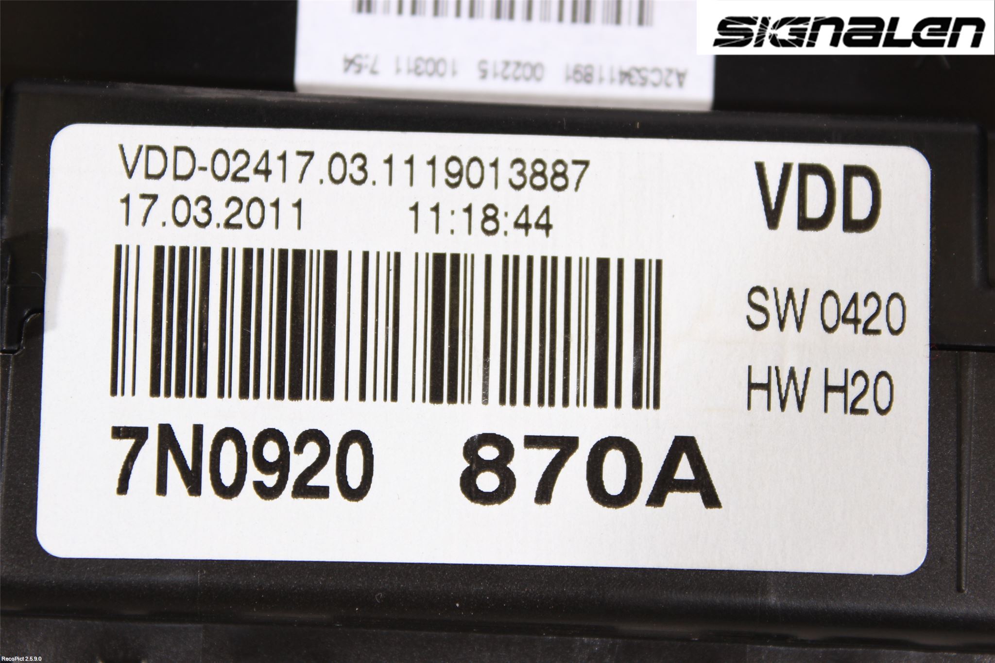 Volkswagen VW SHARAN 11- Instrument Komb