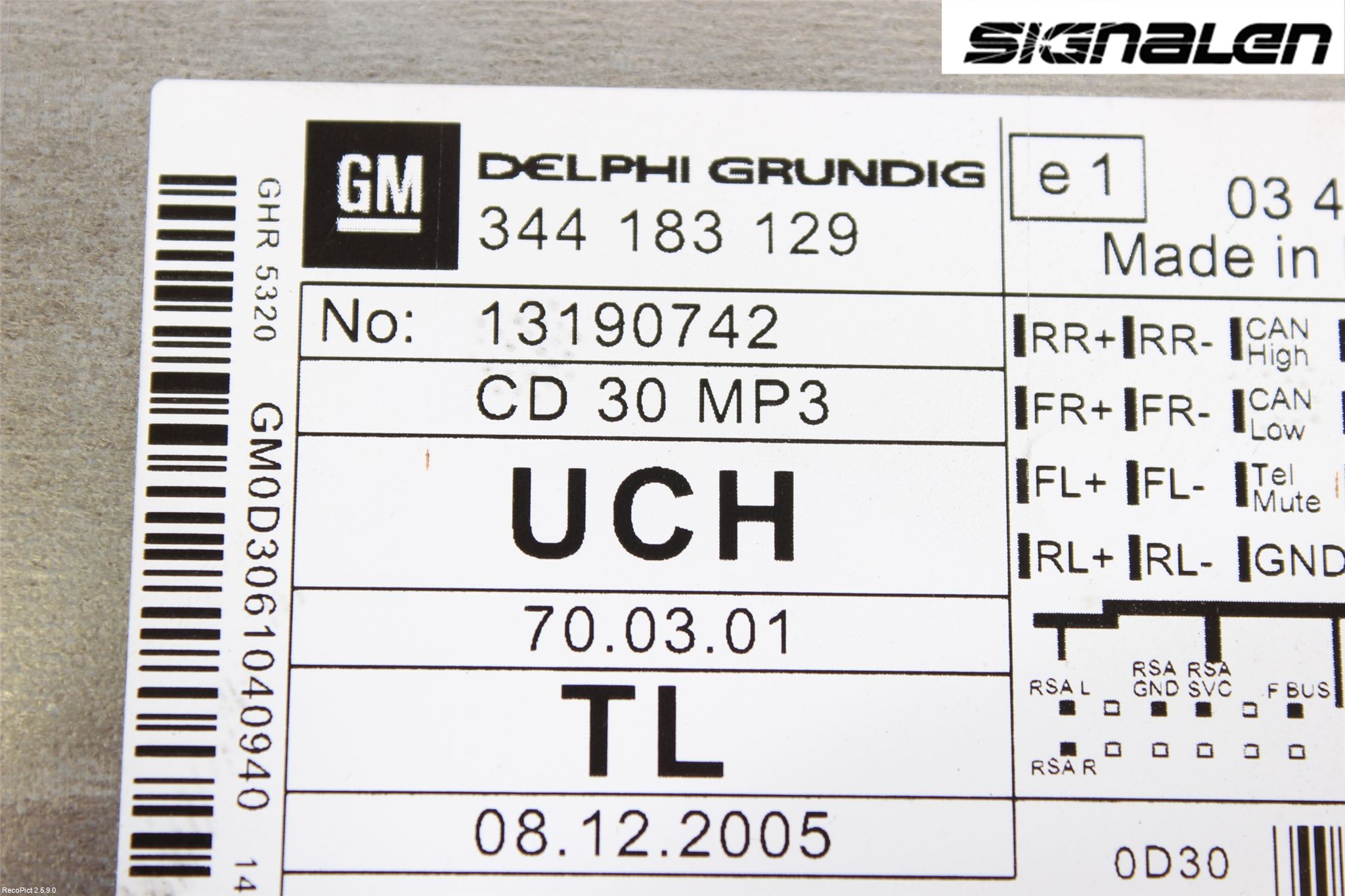 Opel ASTRA H 04-12 Radio