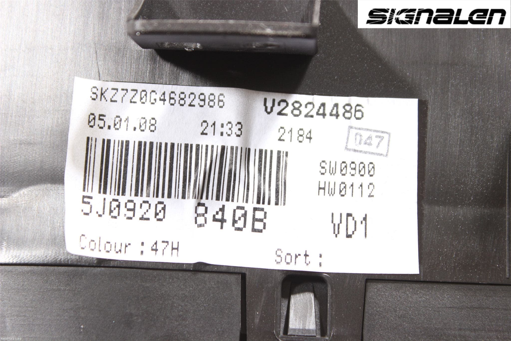 Skoda FABIA 07-14 Instrument Komb