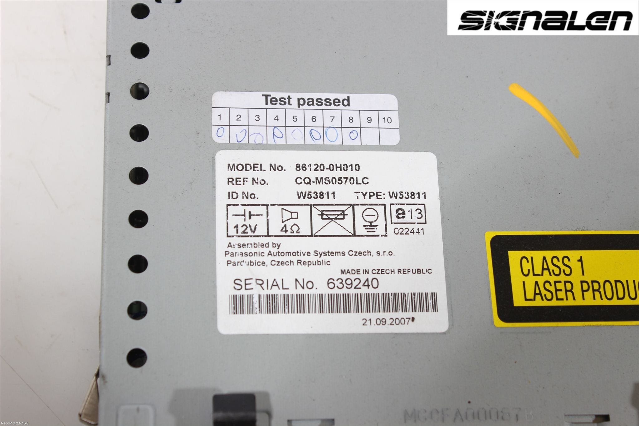 Citroen C1 06-13 Radio