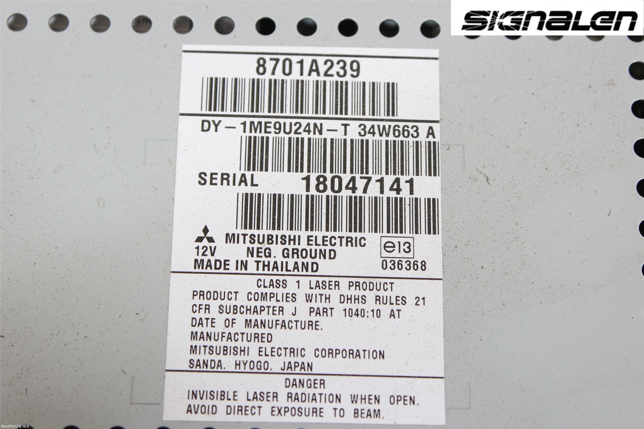 Mitsubishi COLT 09-13 Radio