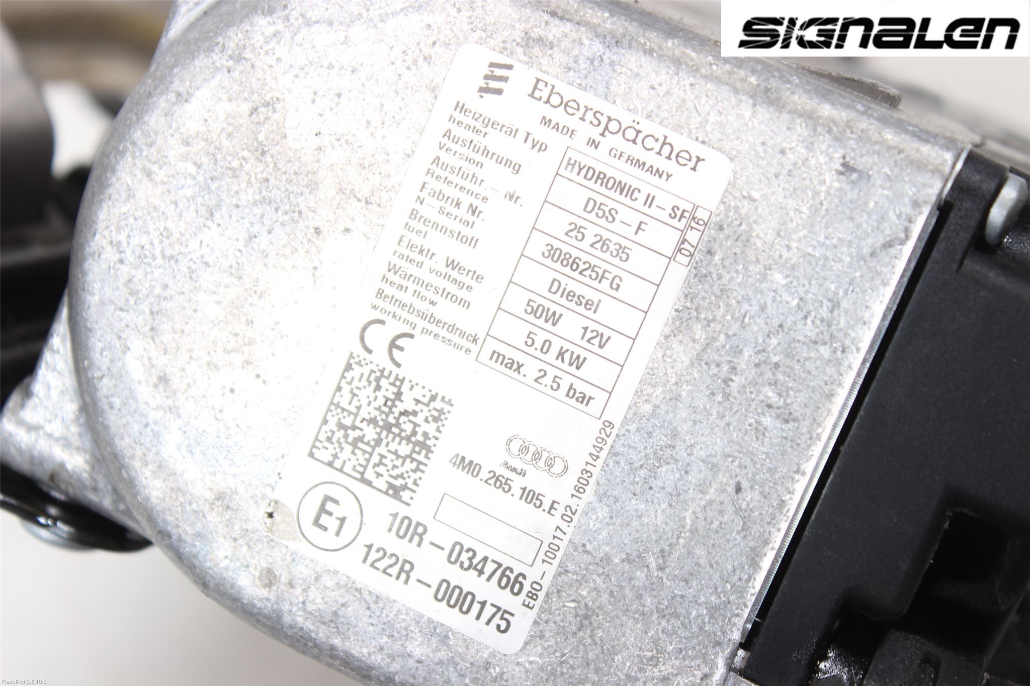 Audi A4/S4 B9 16-19 Dieselvärmare