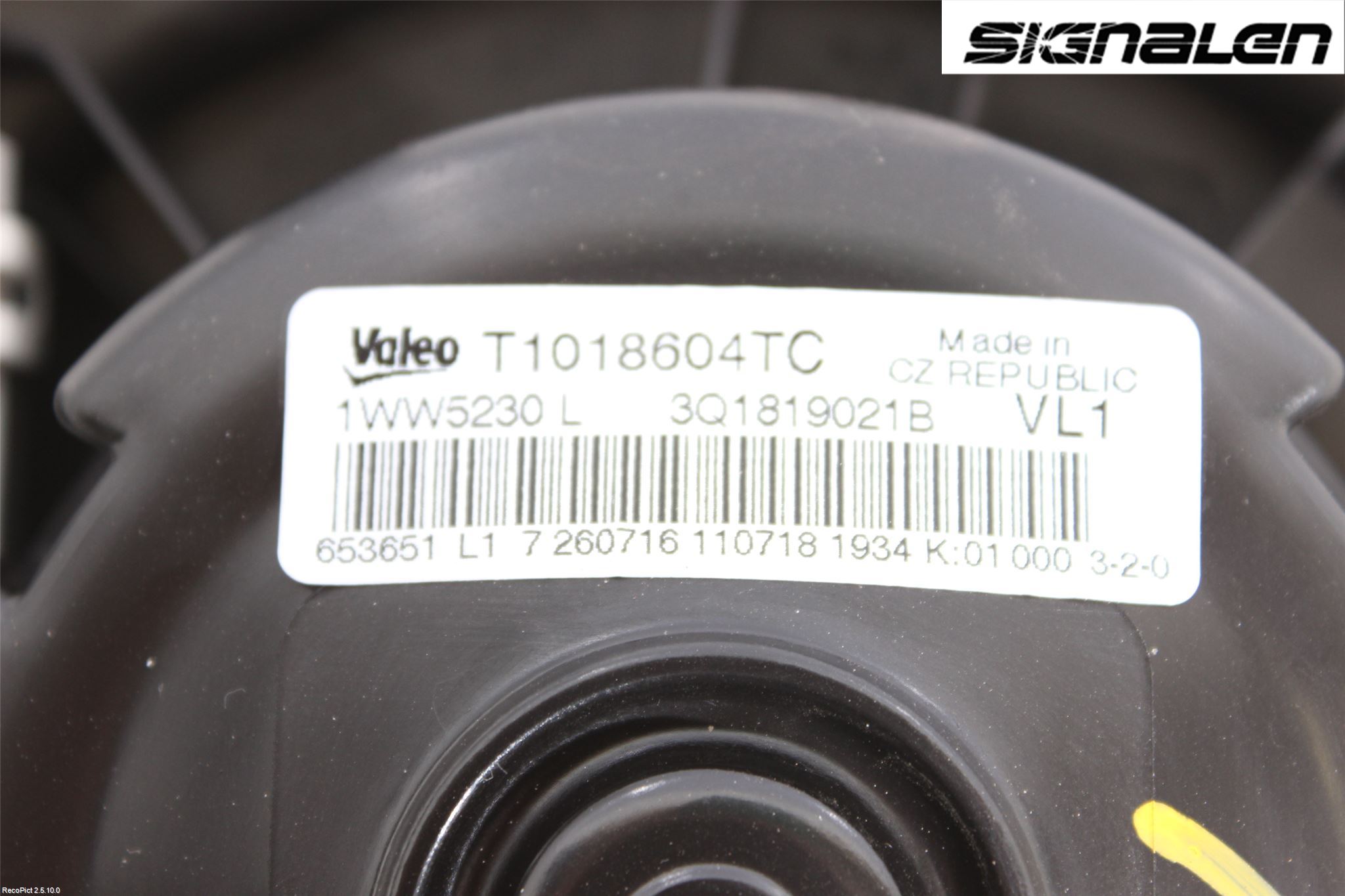 Volkswagen VW TOURAN 16- Värmefläkt