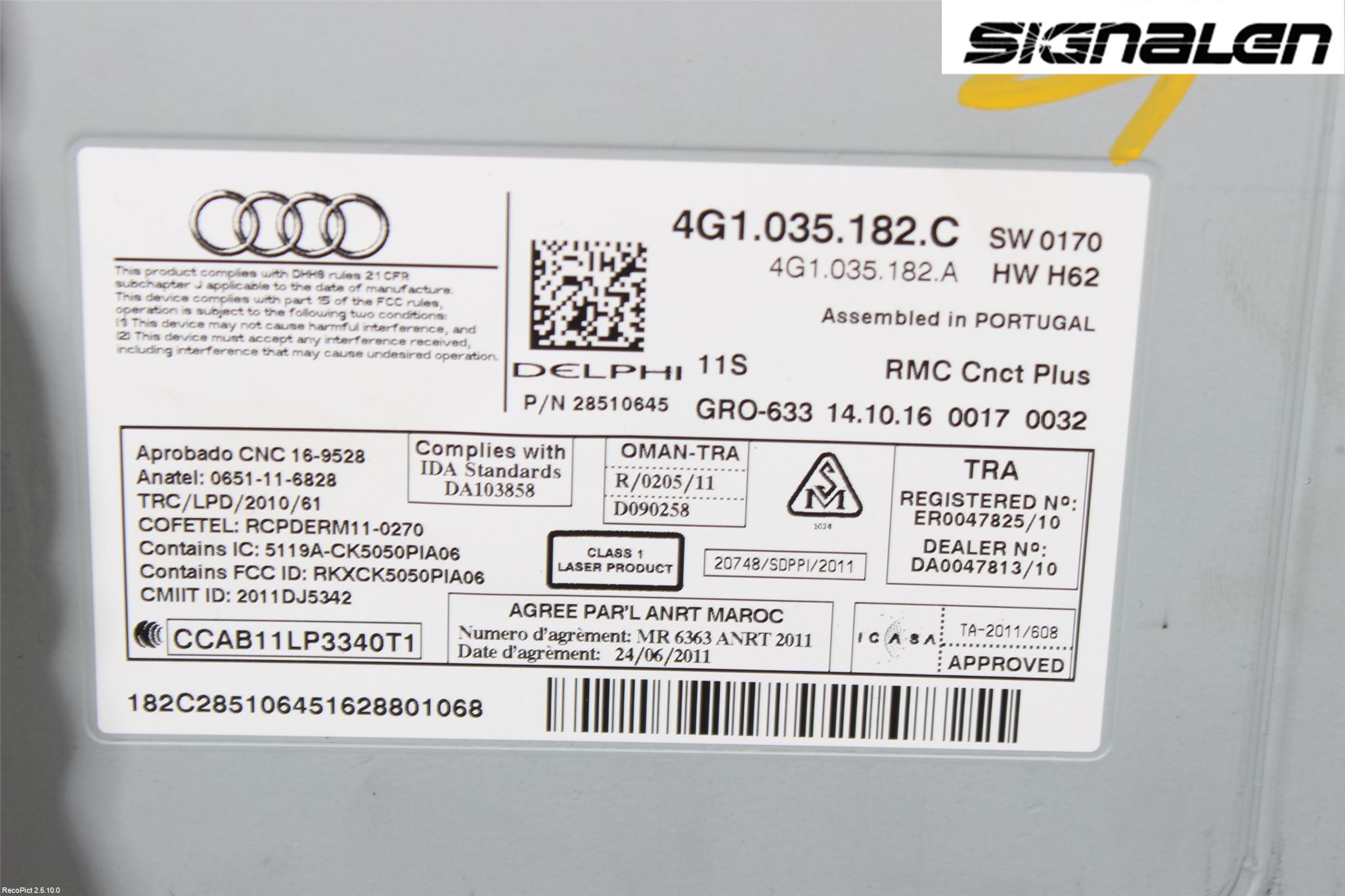 Audi A6/S6 4G 11-18 Radio