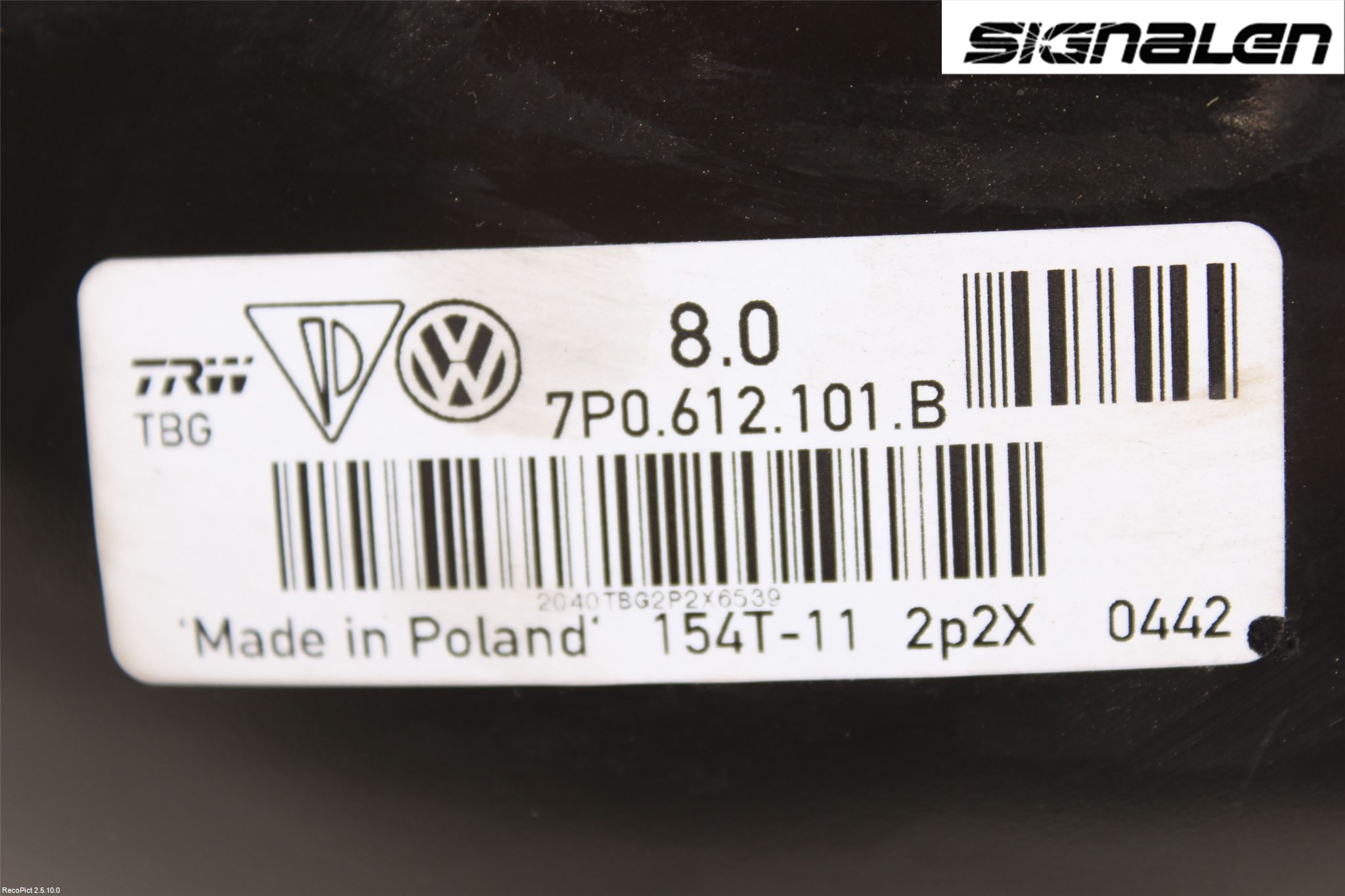 Volkswagen VW TOUAREG 7P 11-18 Bromsservo