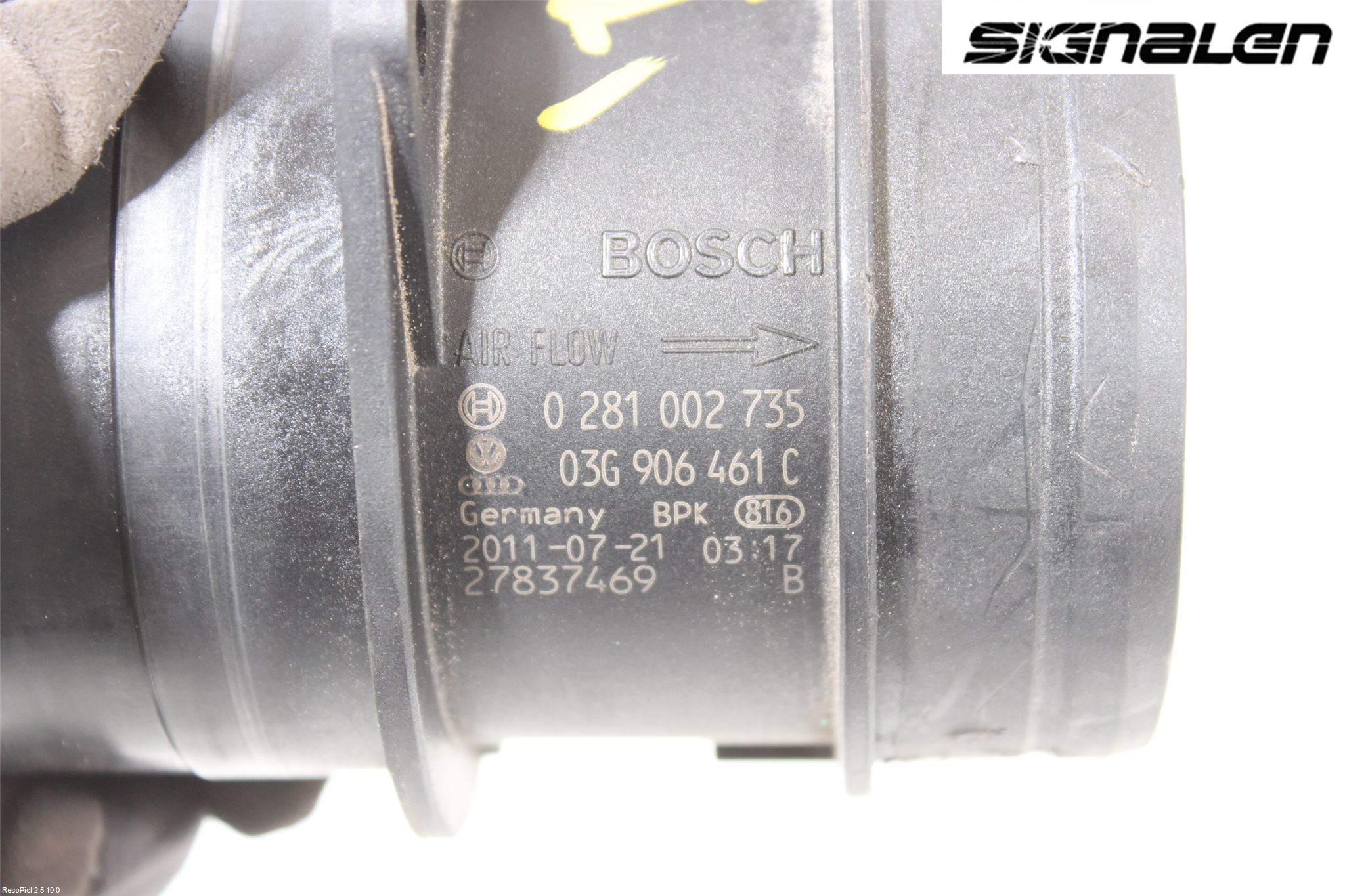 Audi A4 ALLROAD 09-16 Injluftmassamätare