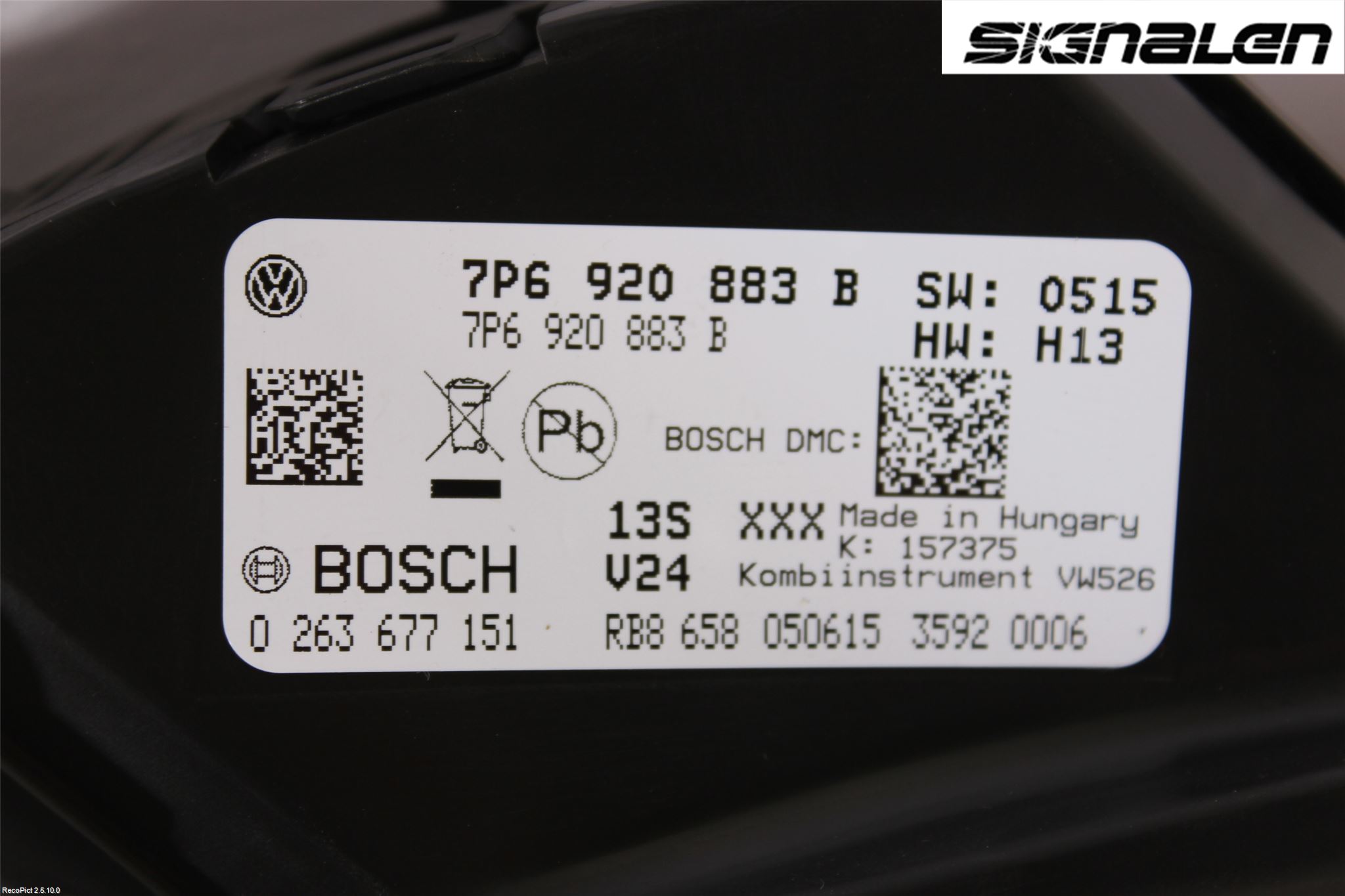 Volkswagen VW TOUAREG 7L 03-10 Instrument Komb