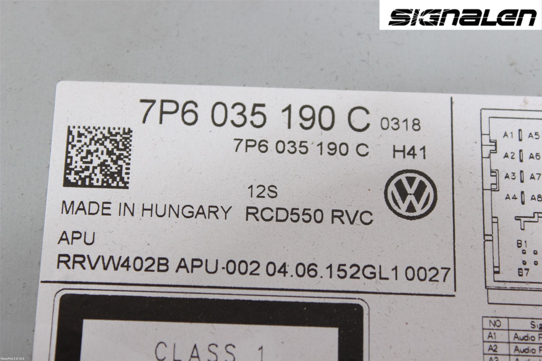 Volkswagen VW TOUAREG 7L 03-10 Radio
