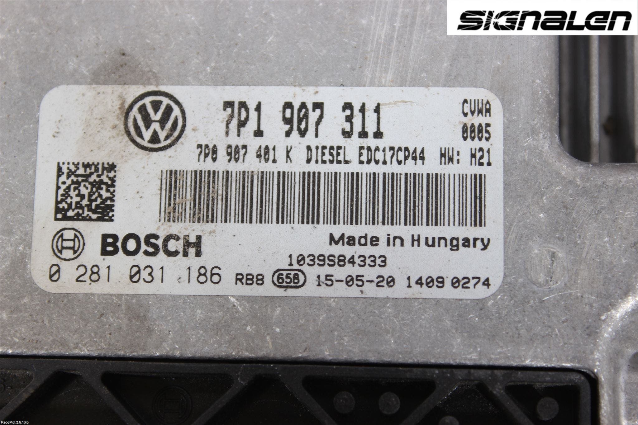 Volkswagen VW TOUAREG 7L 03-10 Styrenhet Insprut Bensin