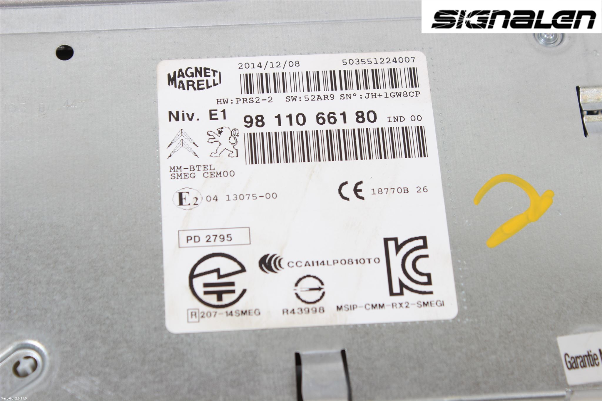 Peugeot 208 12-15 Radio