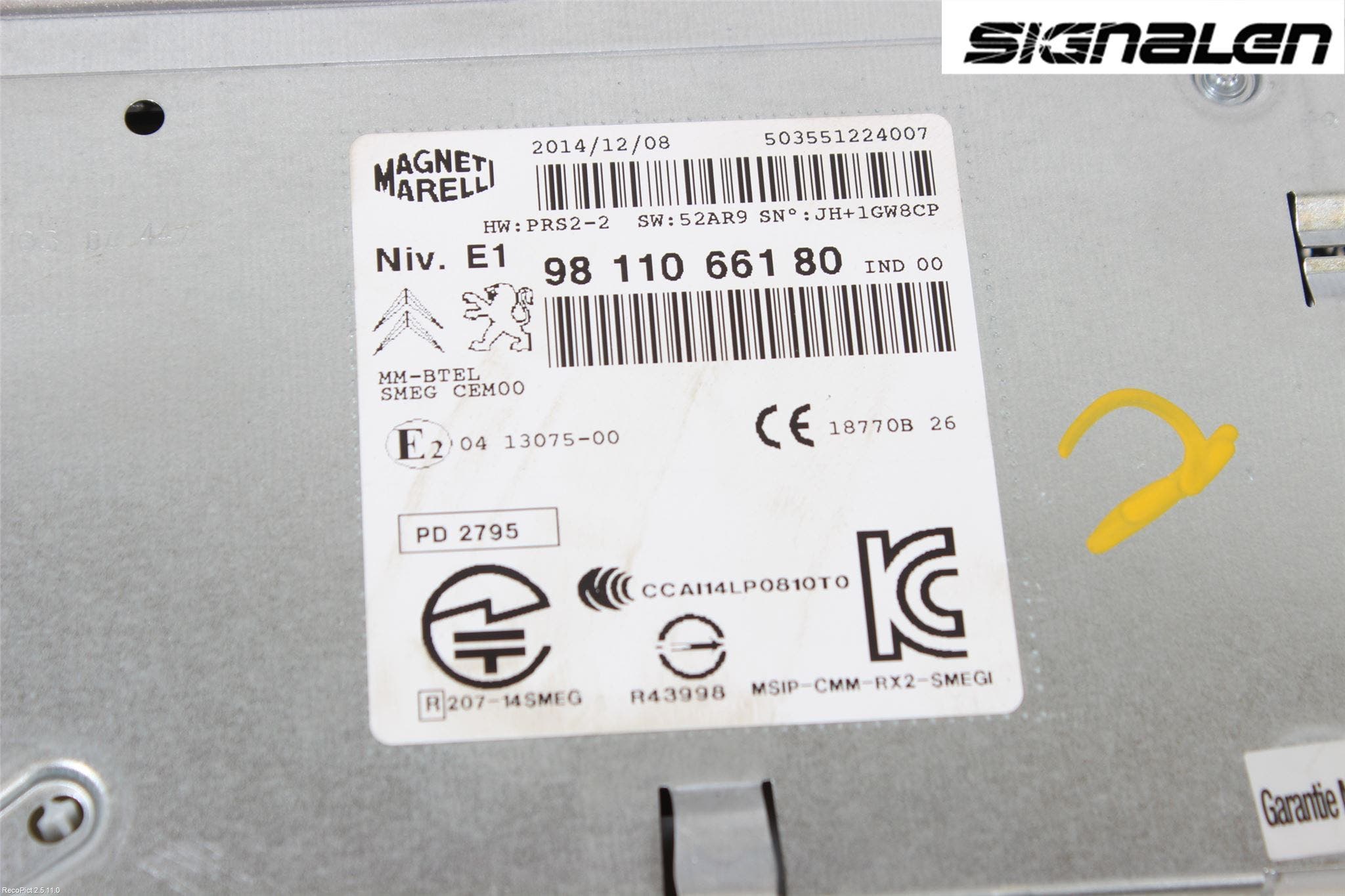 Peugeot 208 12-15 Radio