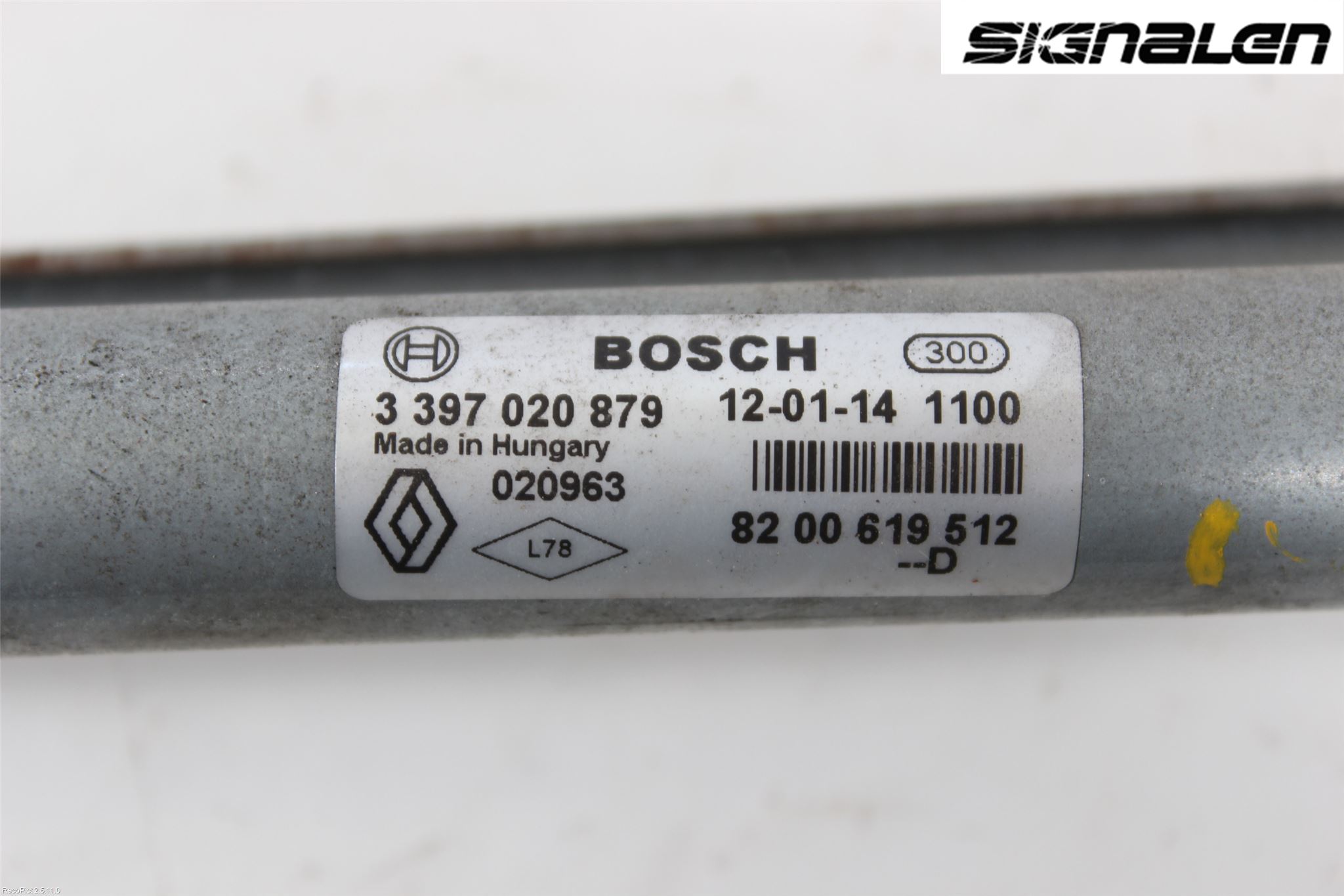 Dacia LOGAN PICK-UP Torkarmekanism Vindruta