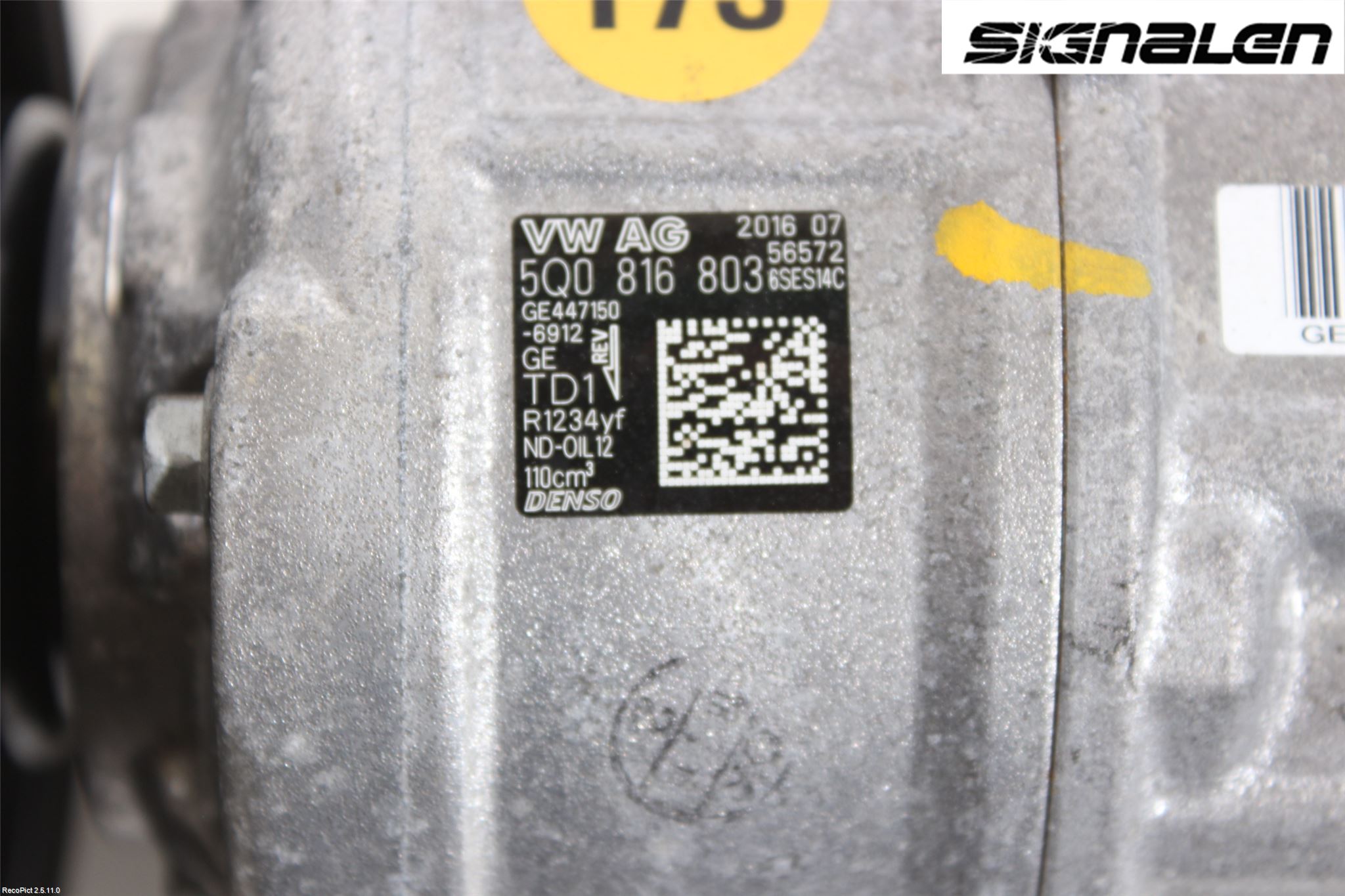 Volkswagen VW GOLF / E-GOLF VII 13-20 Ac Kompressor