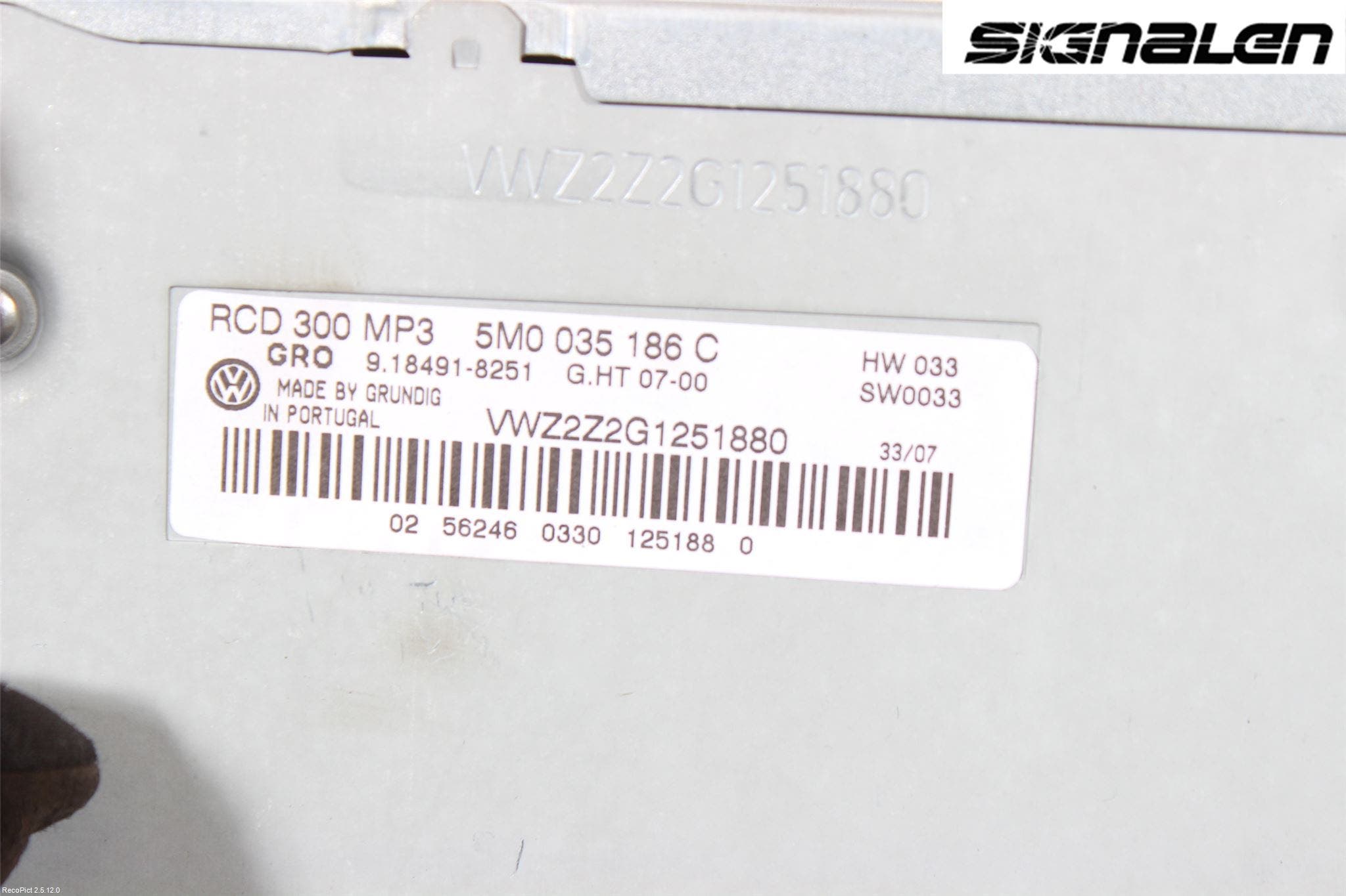 Volkswagen VW GOLF PLUS/CROSS GOLF 04-14 Radio