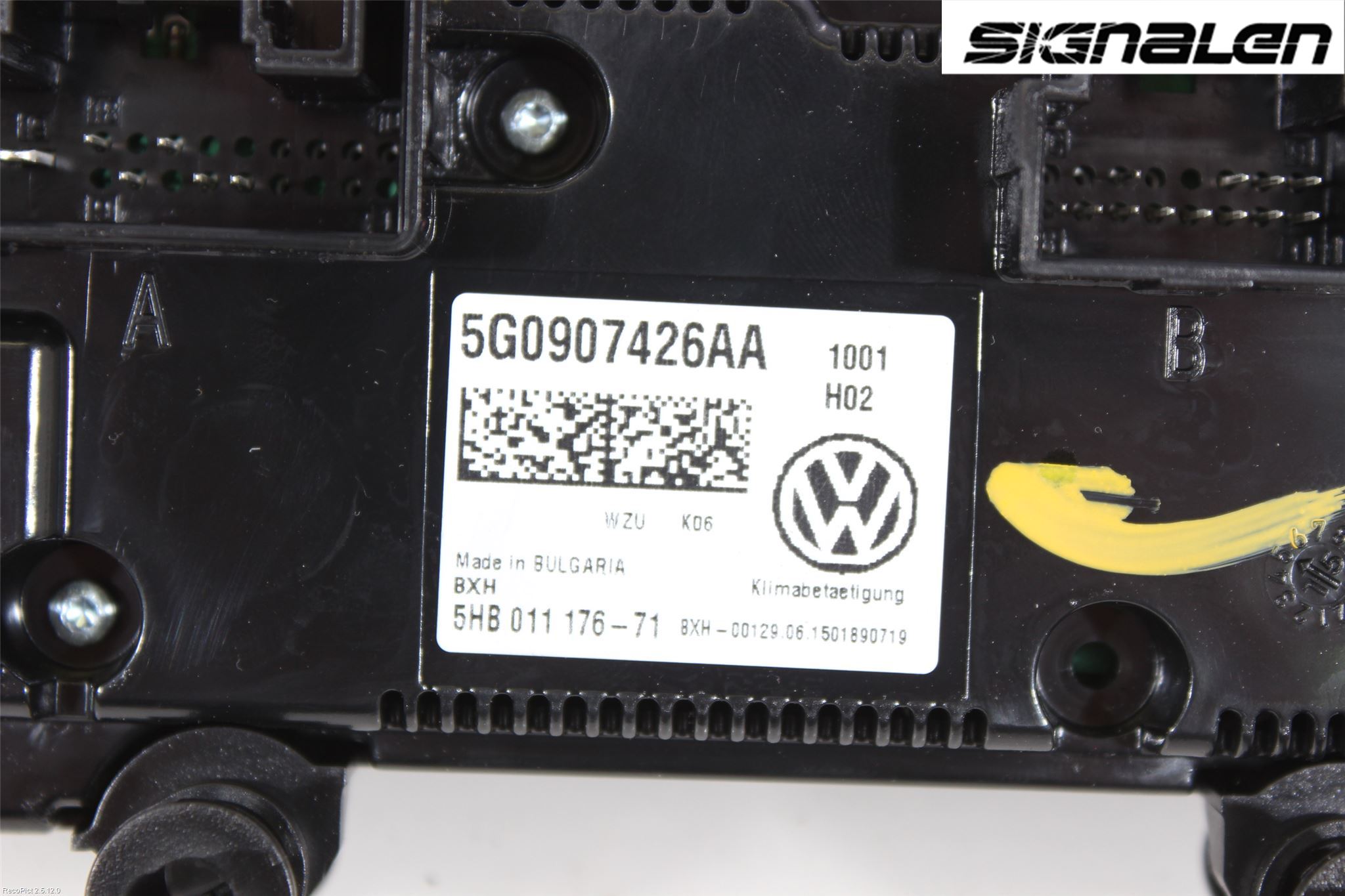 Volkswagen VW GOLF / E-GOLF VII 13-20 Ac Styrenhet Ac Manöveren