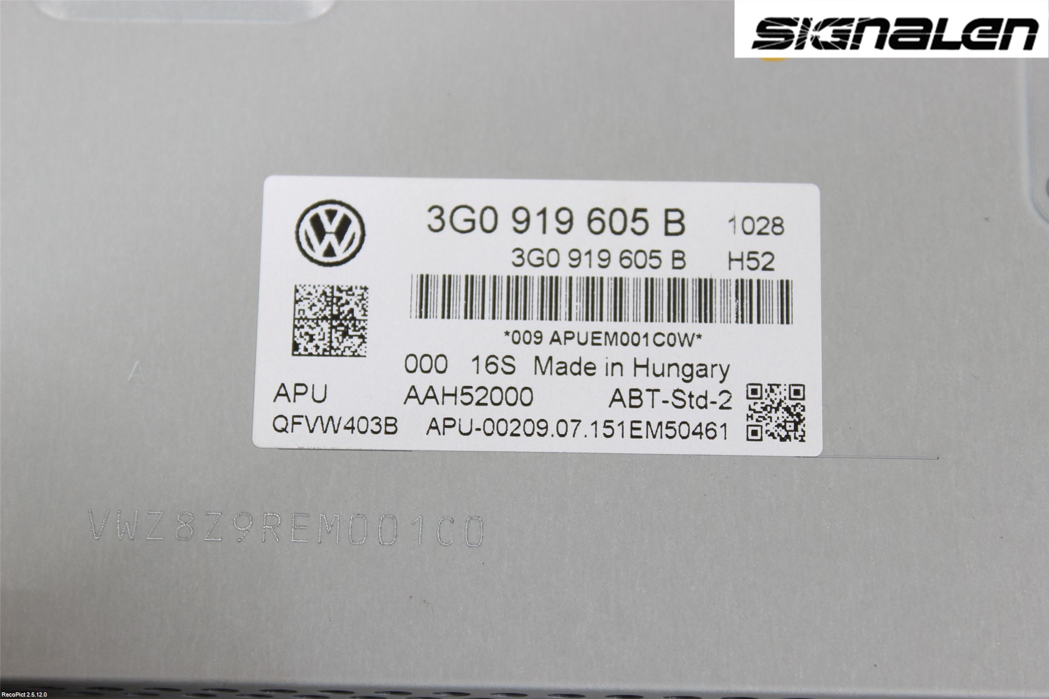 Volkswagen VW GOLF / E-GOLF VII 13-20 Multifunktionsdisplay