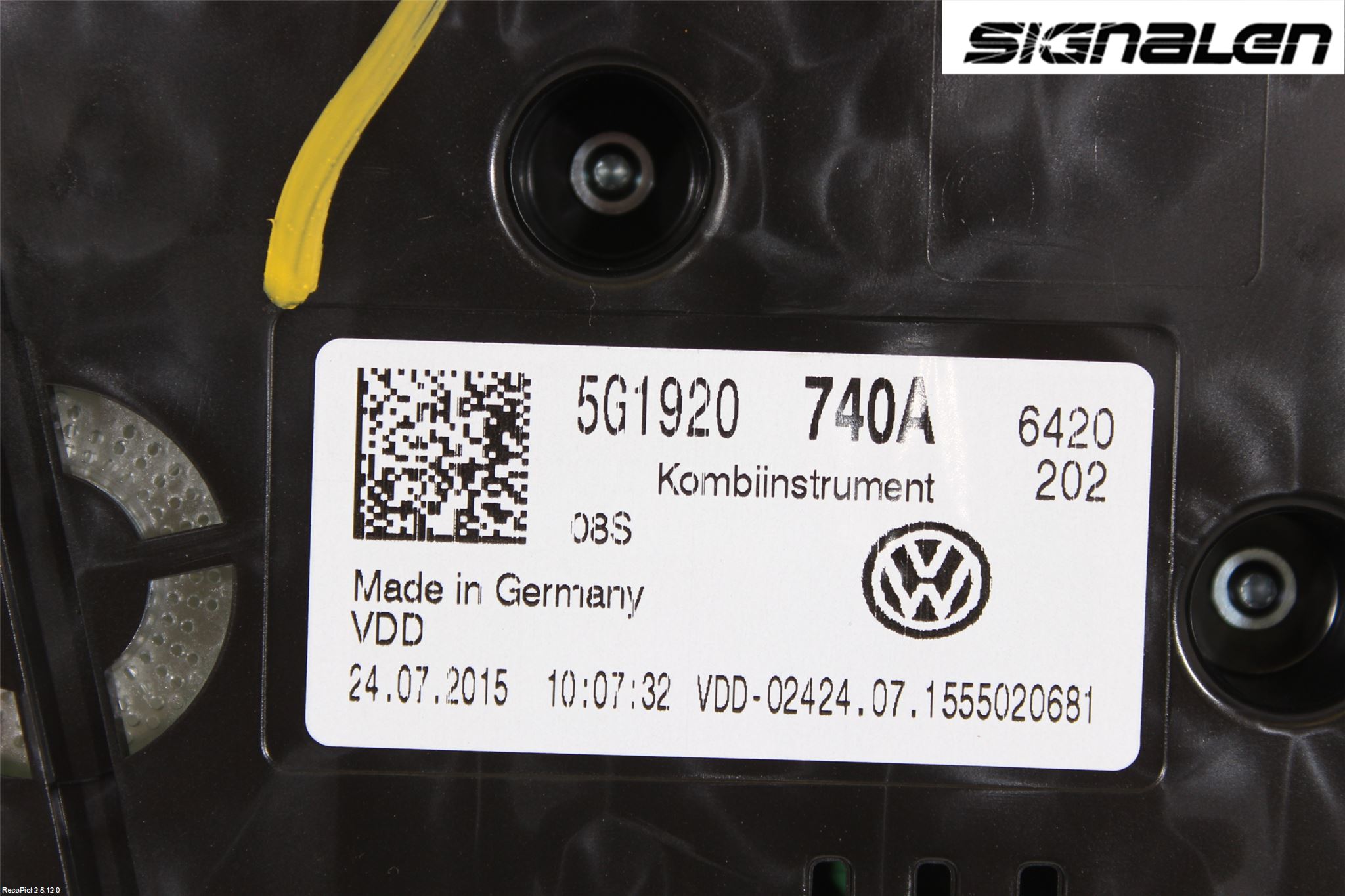 Volkswagen VW GOLF / E-GOLF VII 13-20 Instrument Komb