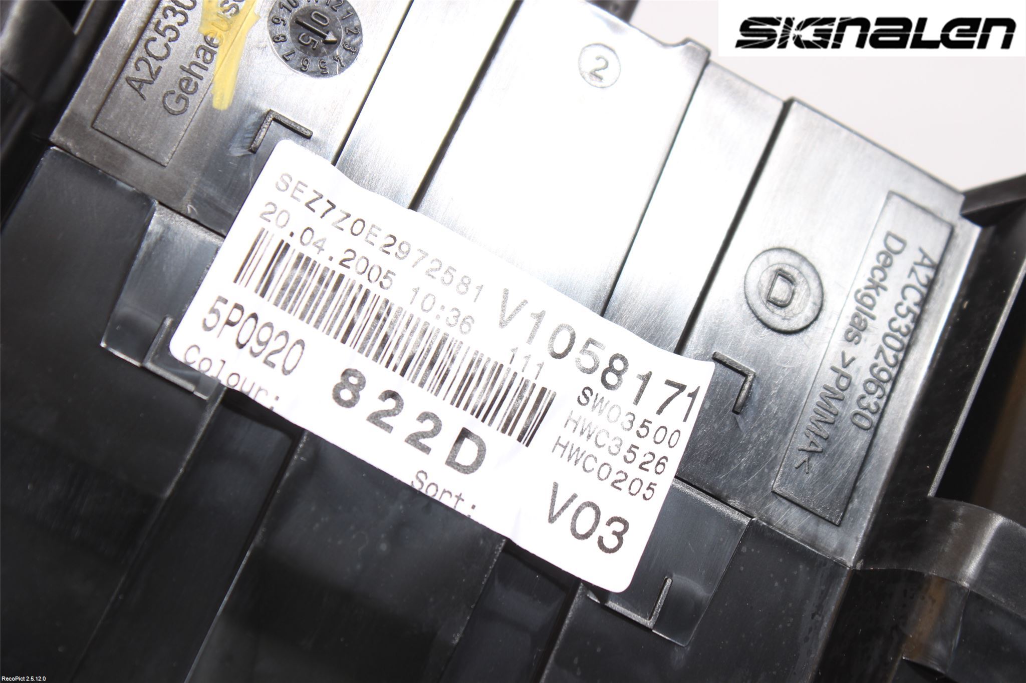 Seat TOLEDO 05-12 Instrument Komb