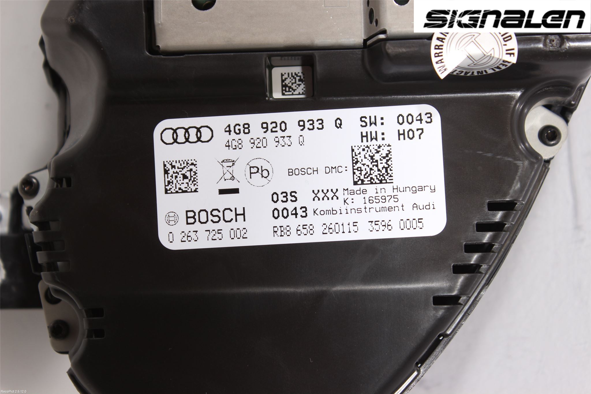 Audi A6/S6 4G 11-18 Instrument Komb