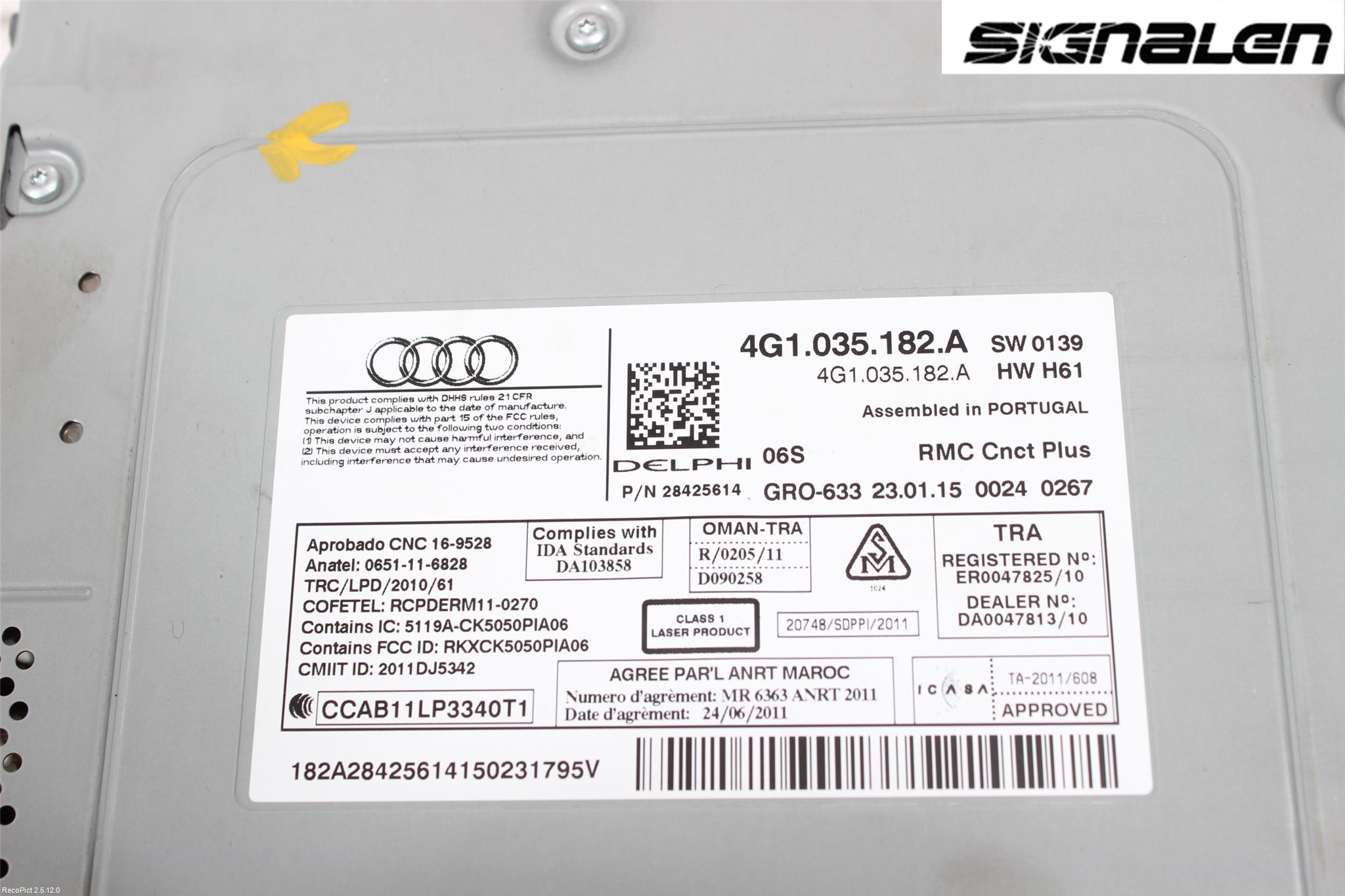 Audi A6/S6 4G 11-18 Cd Radio - Multimediapanel