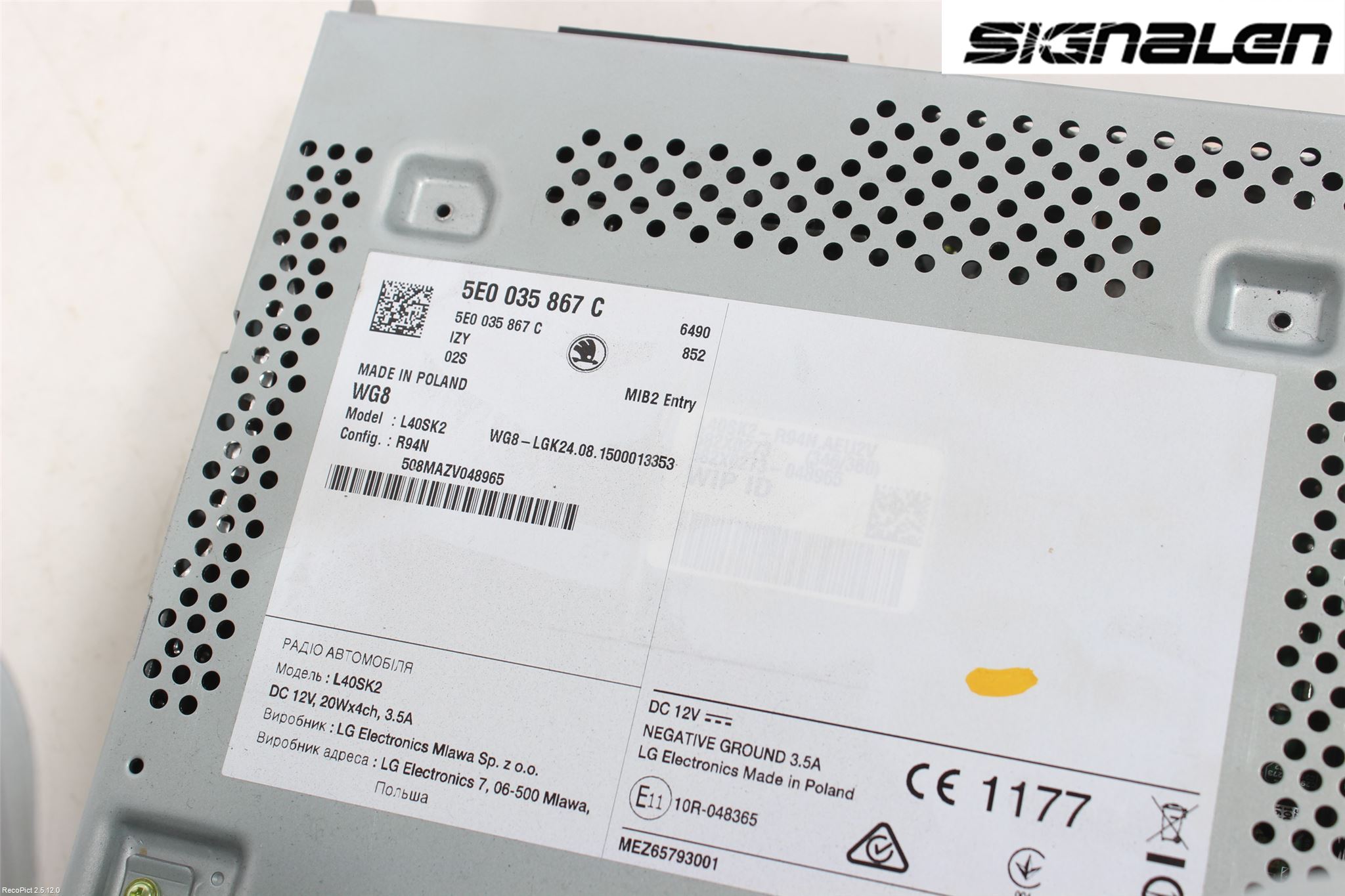 Skoda OCTAVIA (5E) 13-20 Radio