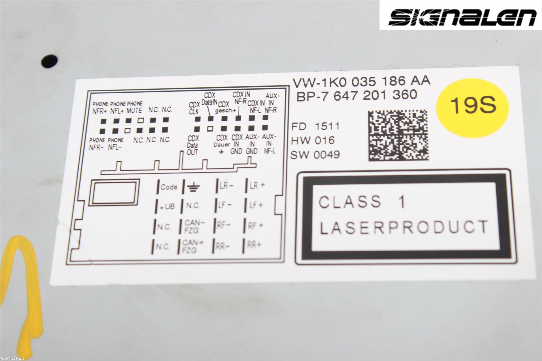 Volkswagen VW PASSAT 11-14 Radio