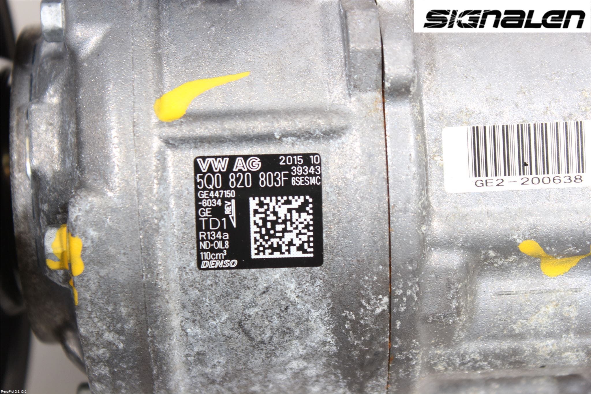 Volkswagen VW GOLF / E-GOLF VII 13-20 Ac Kompressor