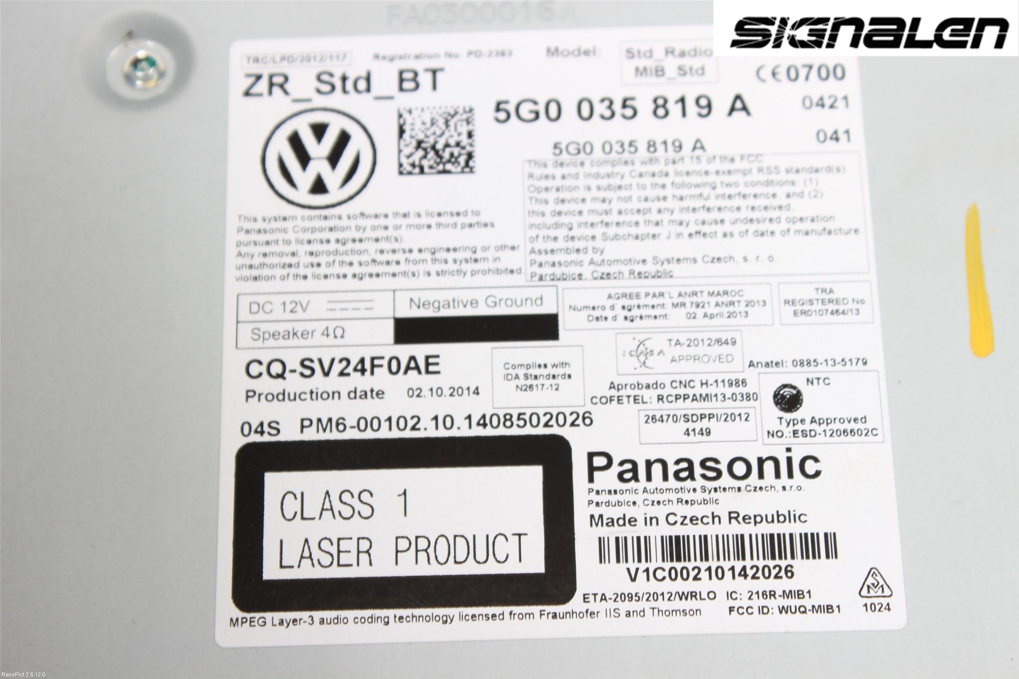 Volkswagen VW GOLF SPORTSVAN 15-20 Radio