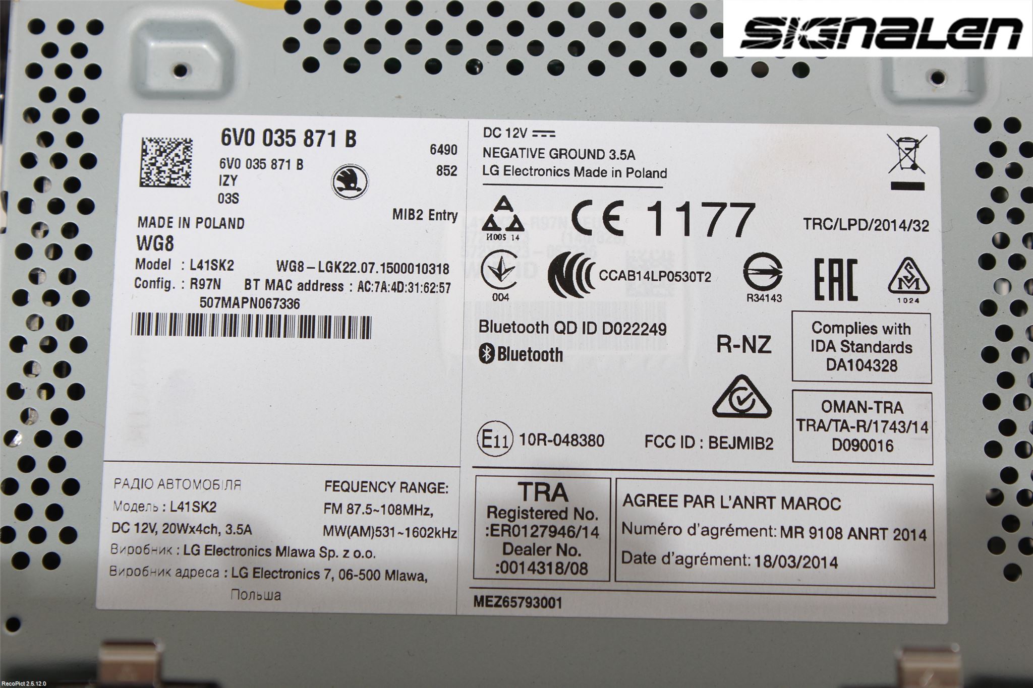 Skoda FABIA 07-14 Radio