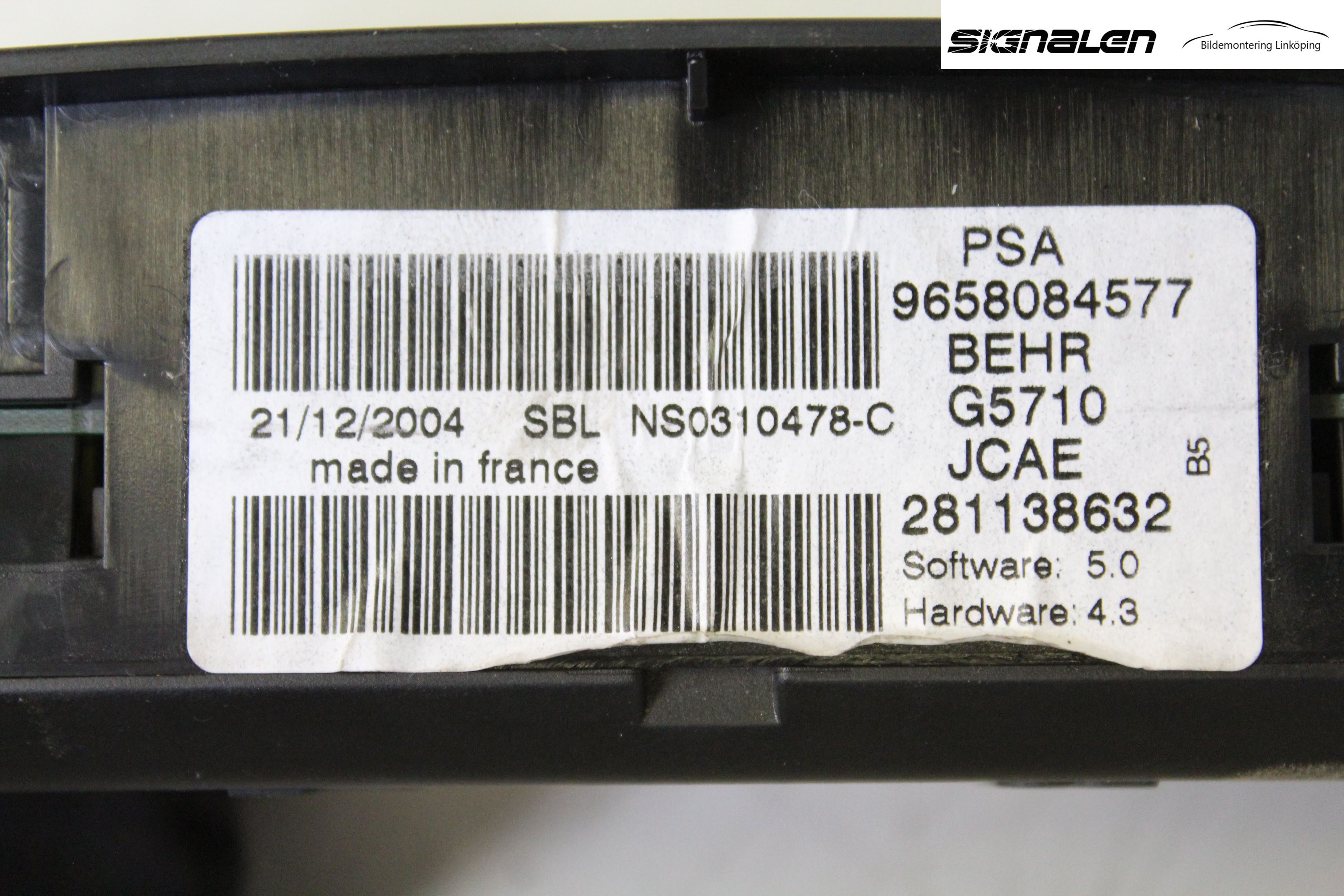 Citroen C4 I   05-10 Ac Styrenhet Ac Manöveren