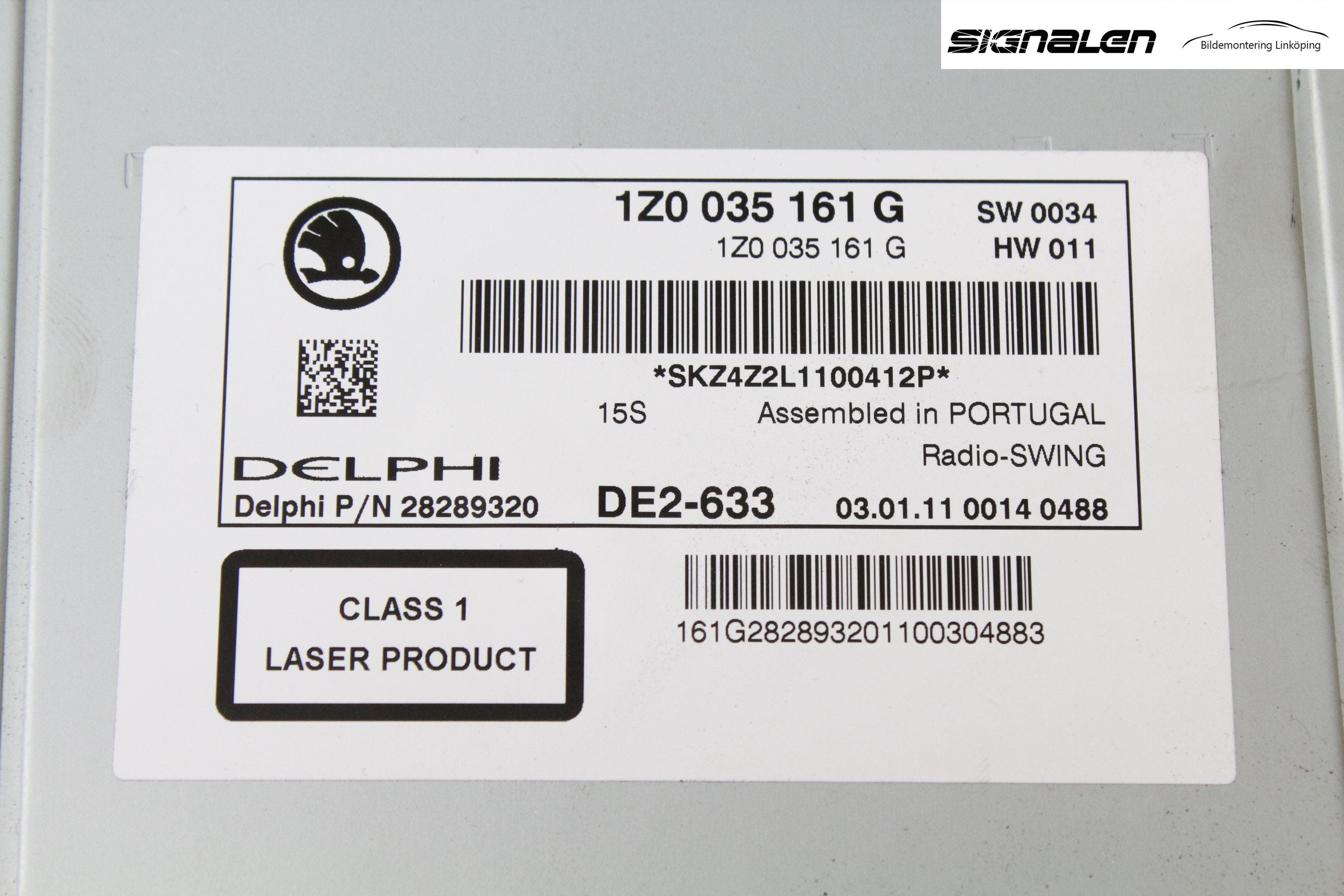 Skoda OCTAVIA (1Z) 05-13 Cd Radio - Multimediapanel