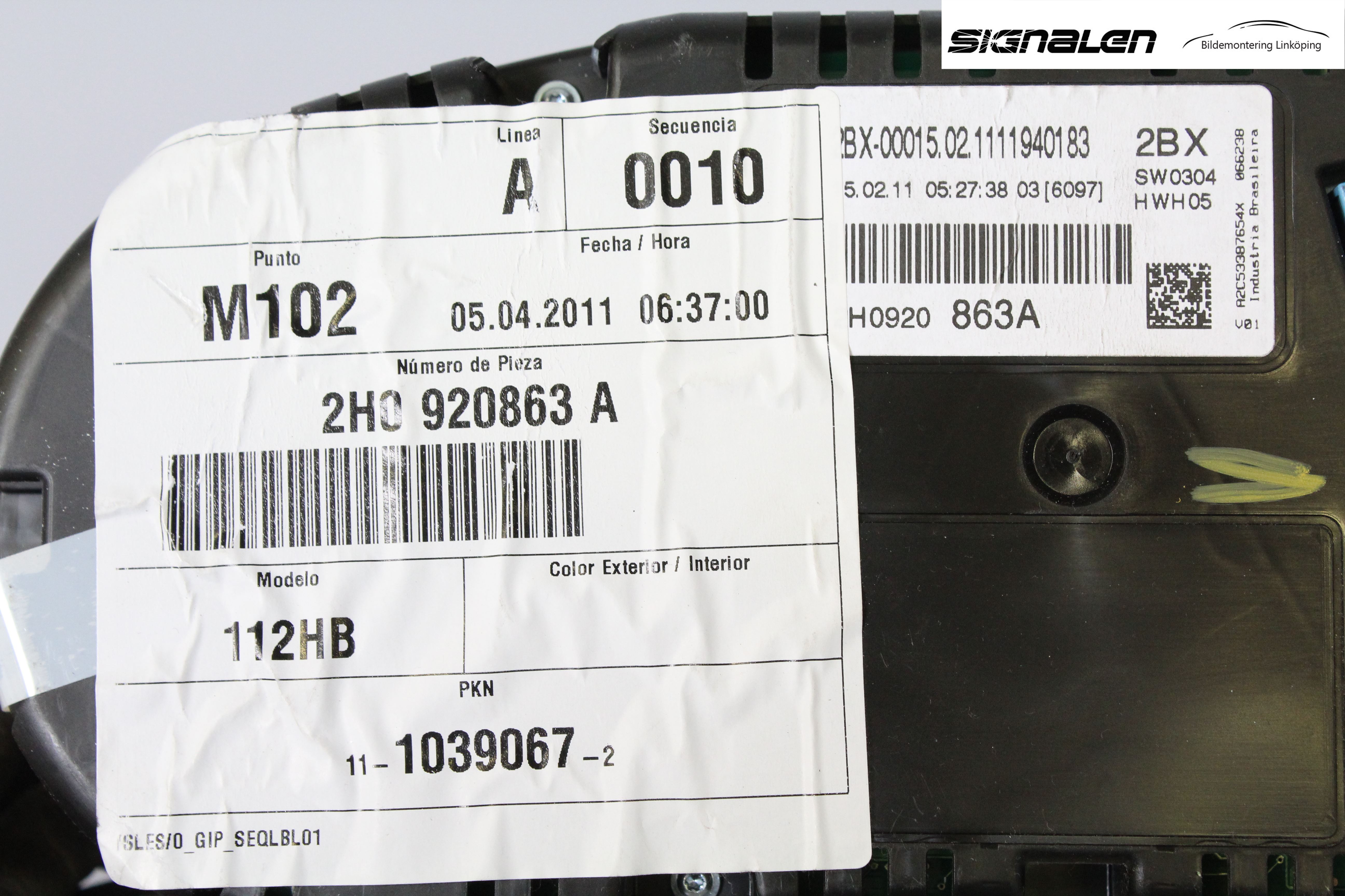 Volkswagen VW AMAROK 2H 10-22 Instrument Komb