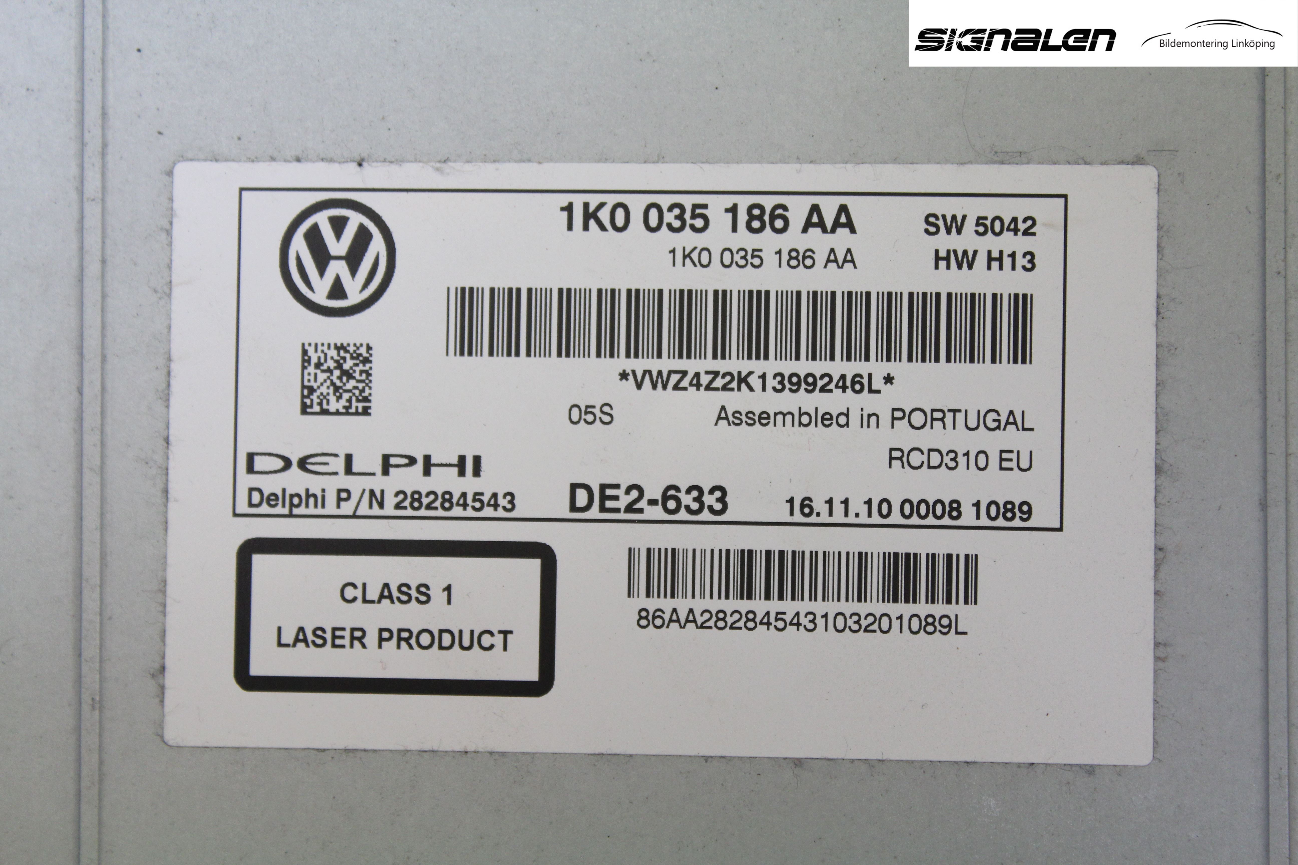 Volkswagen VW CADDY 11-15 Cd Radio - Multimediapanel