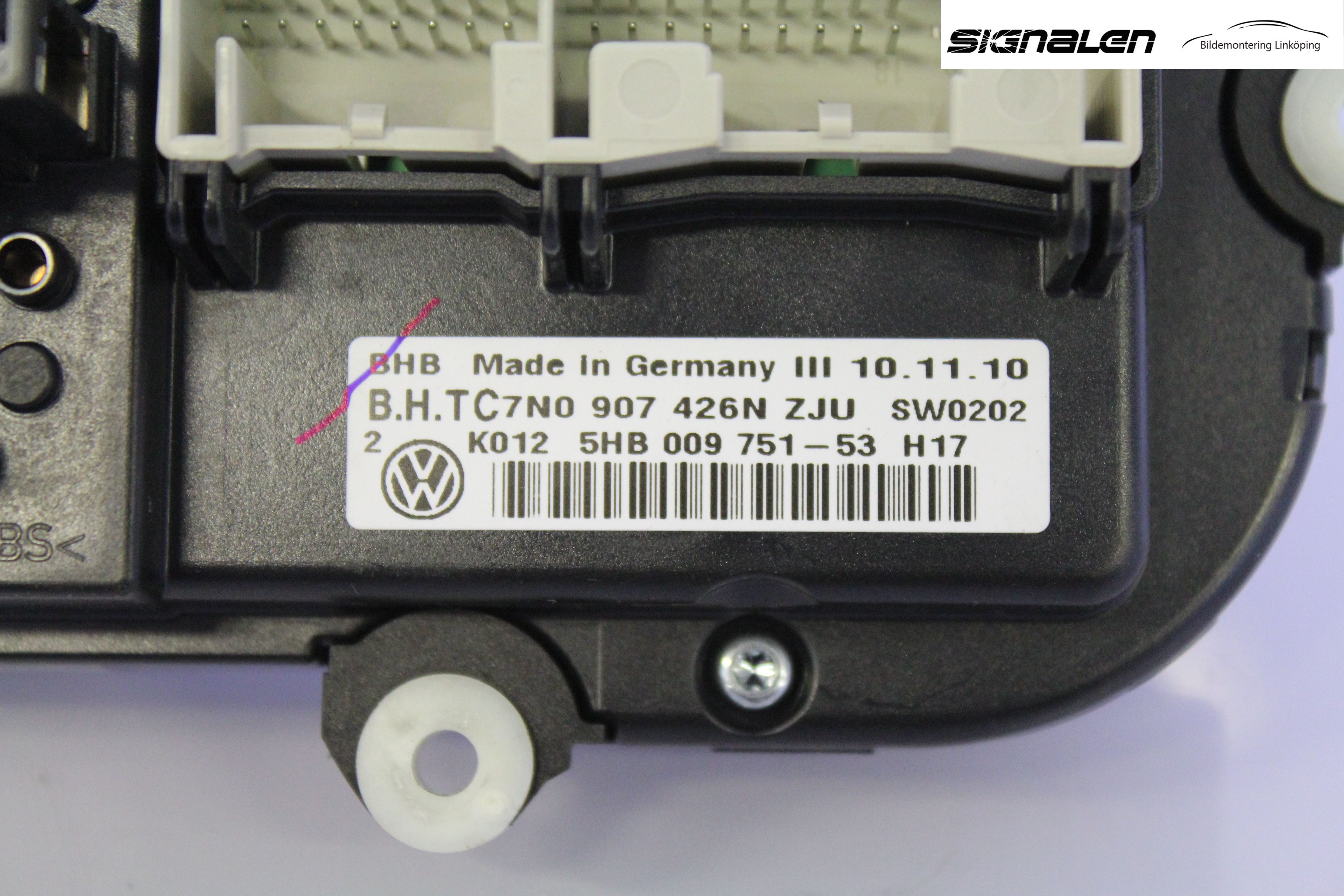 Volkswagen VW CADDY 11-15 Ac Styrenhet Ac Manöveren