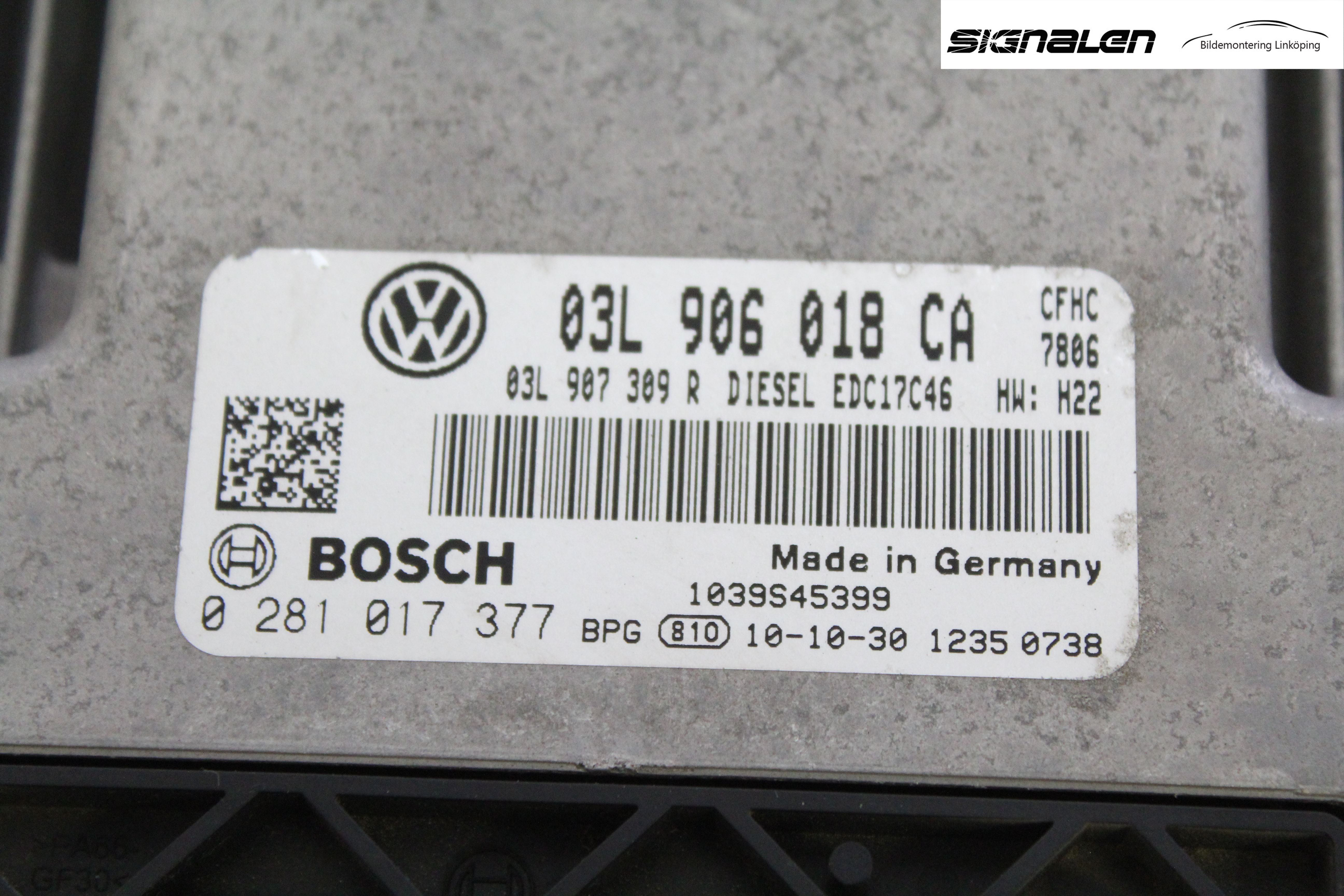 Volkswagen VW CADDY 11-15 Styrenhet Insprut Bensin