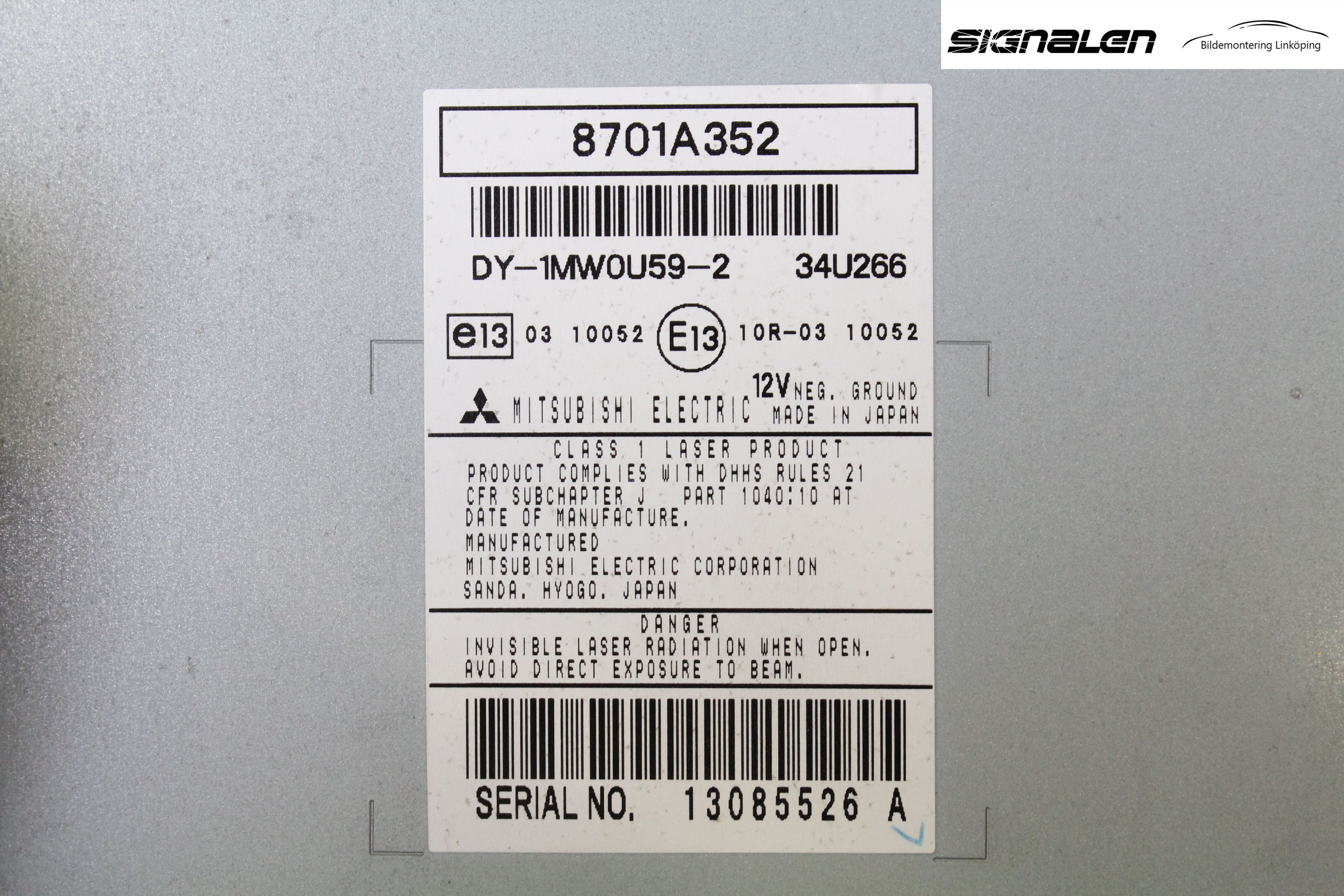 Mitsubishi OUTLANDER 07-12 Cd Radio - Multimediapanel