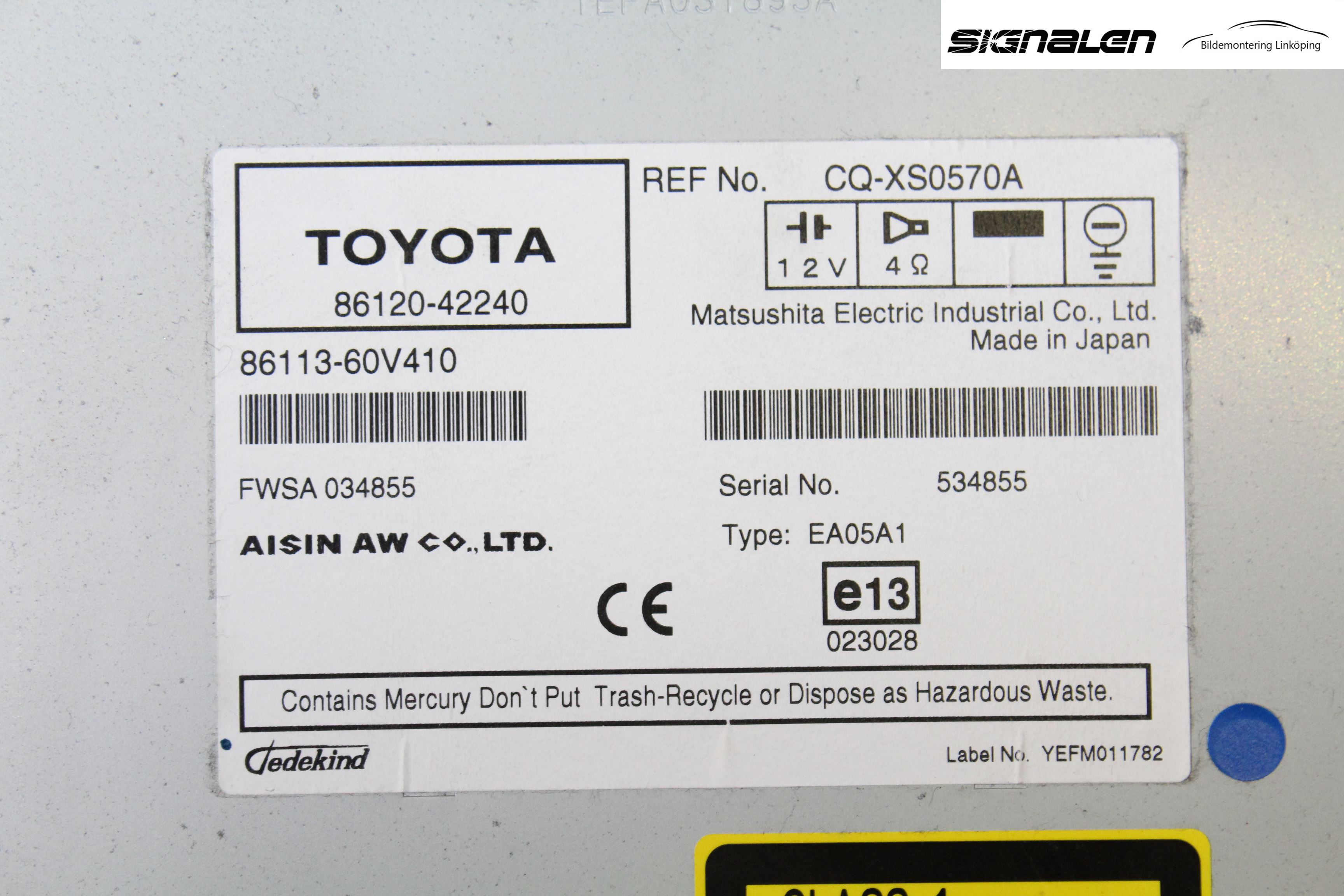 Toyota RAV 4 06-12 Cd Radio - Multimediapanel