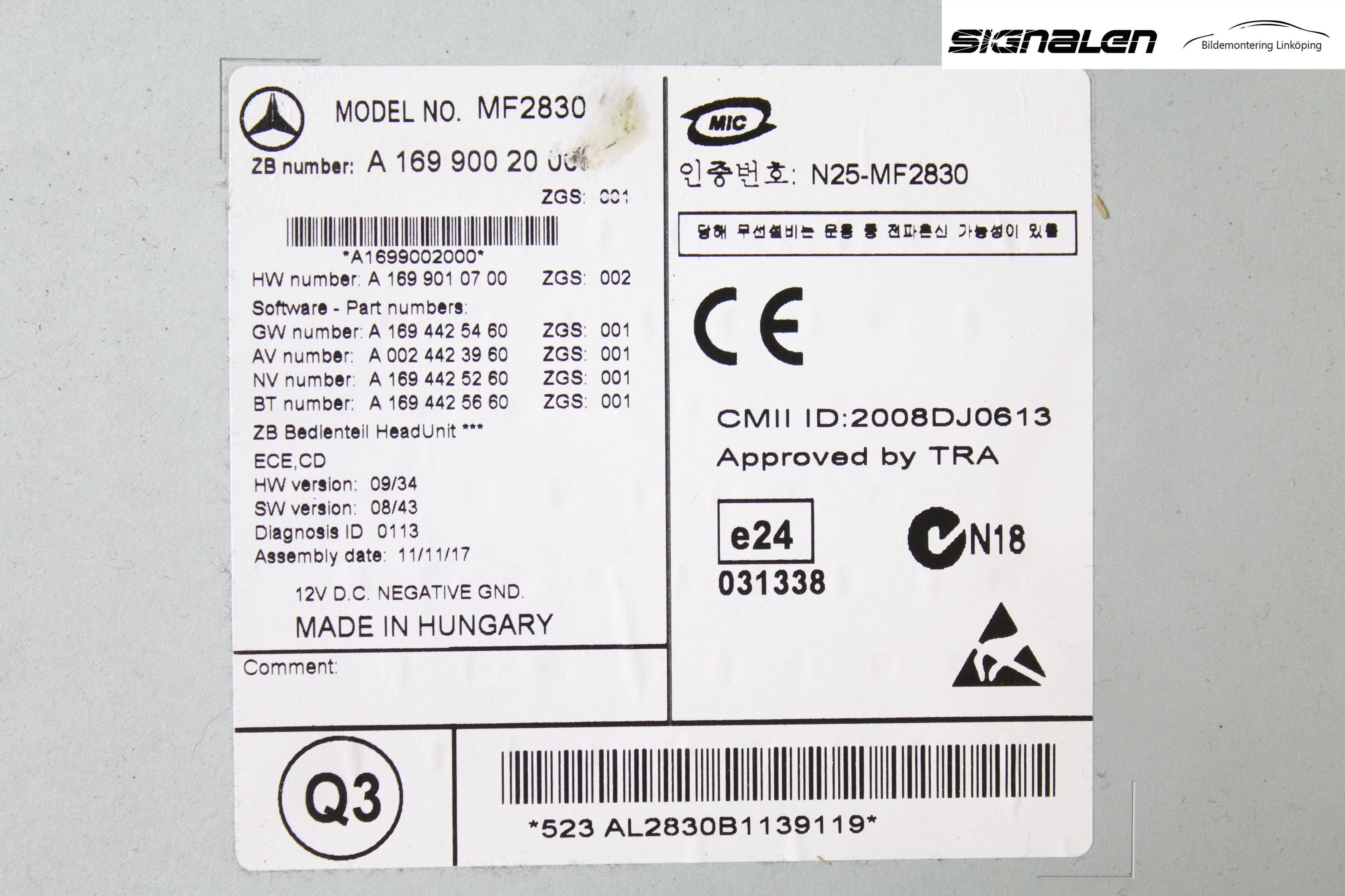 Mercedes-Benz MB VITO/VIANO (W639) 04-14 Cd Radio - Multimediapanel