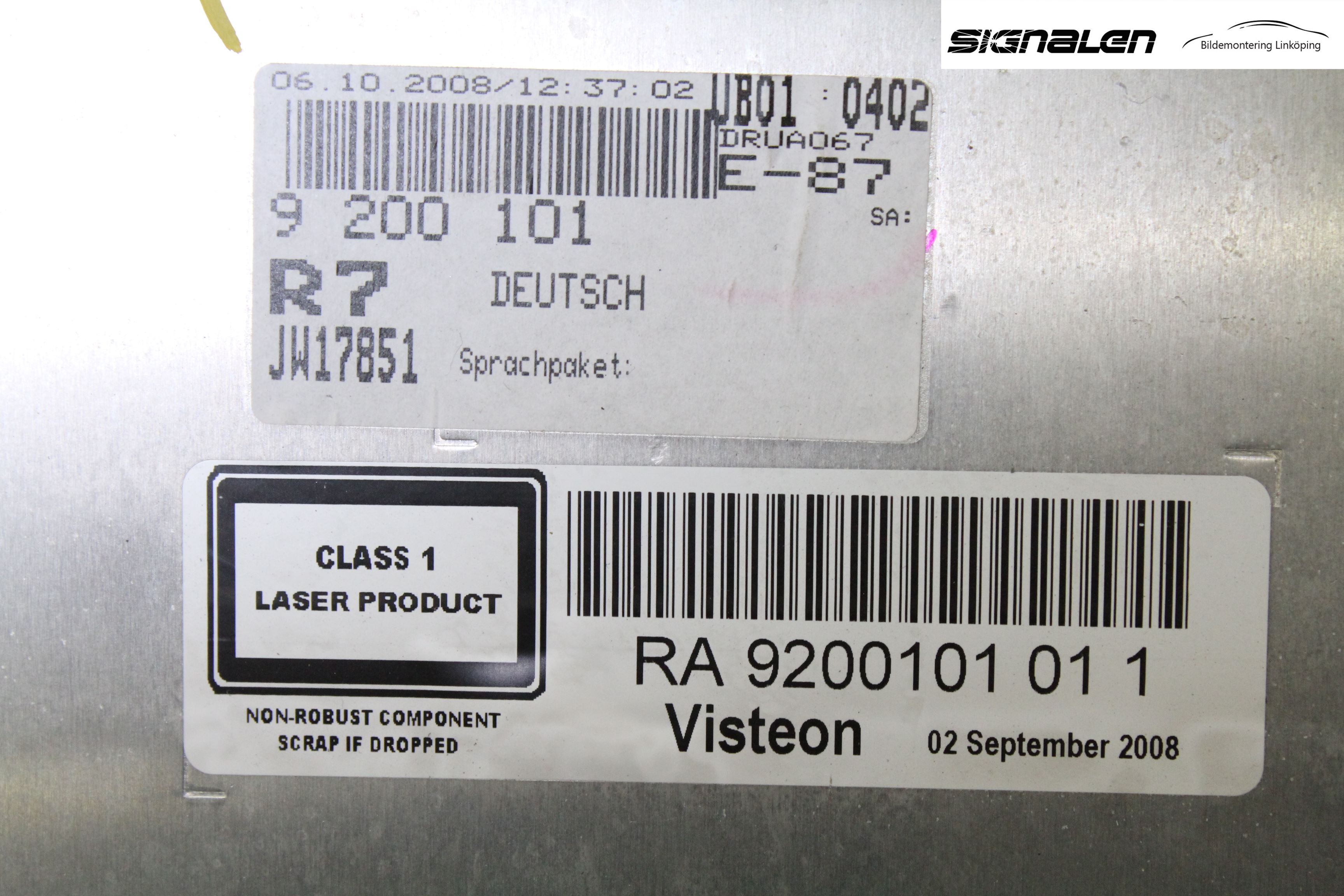 BMW 1 E87/81 5D/3D 03-11 Cd Radio - Multimediapanel