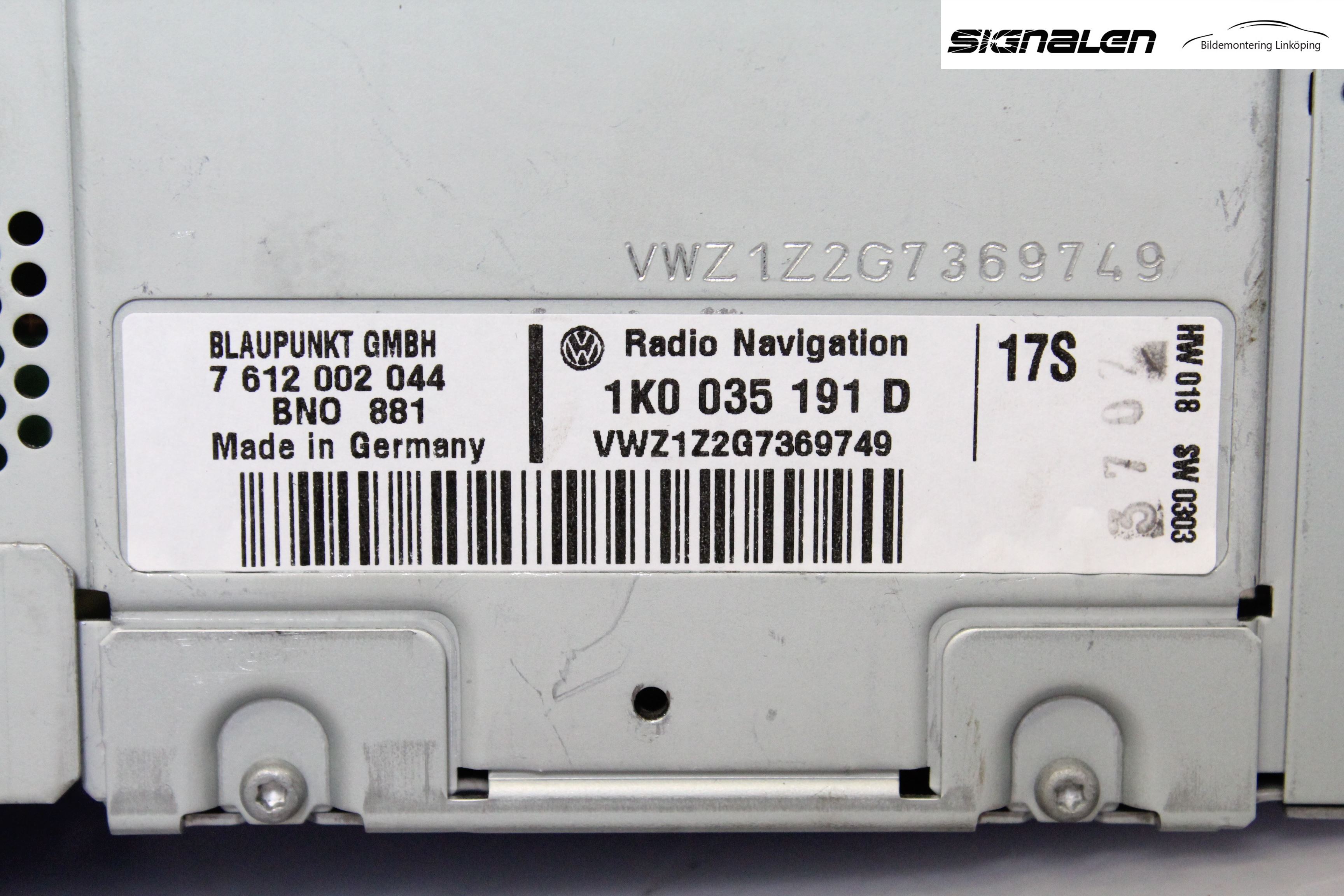 Volkswagen VW TOURAN 03-10 Gps Navigator