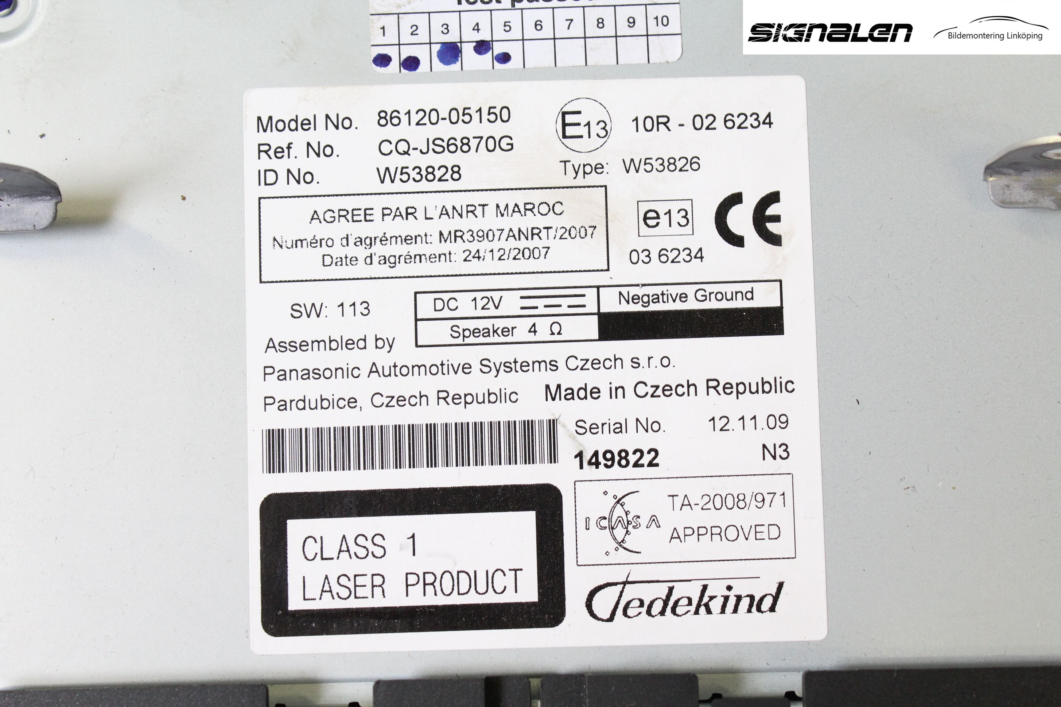 Toyota AVENSIS 09-15 Cd Radio - Multimediapanel